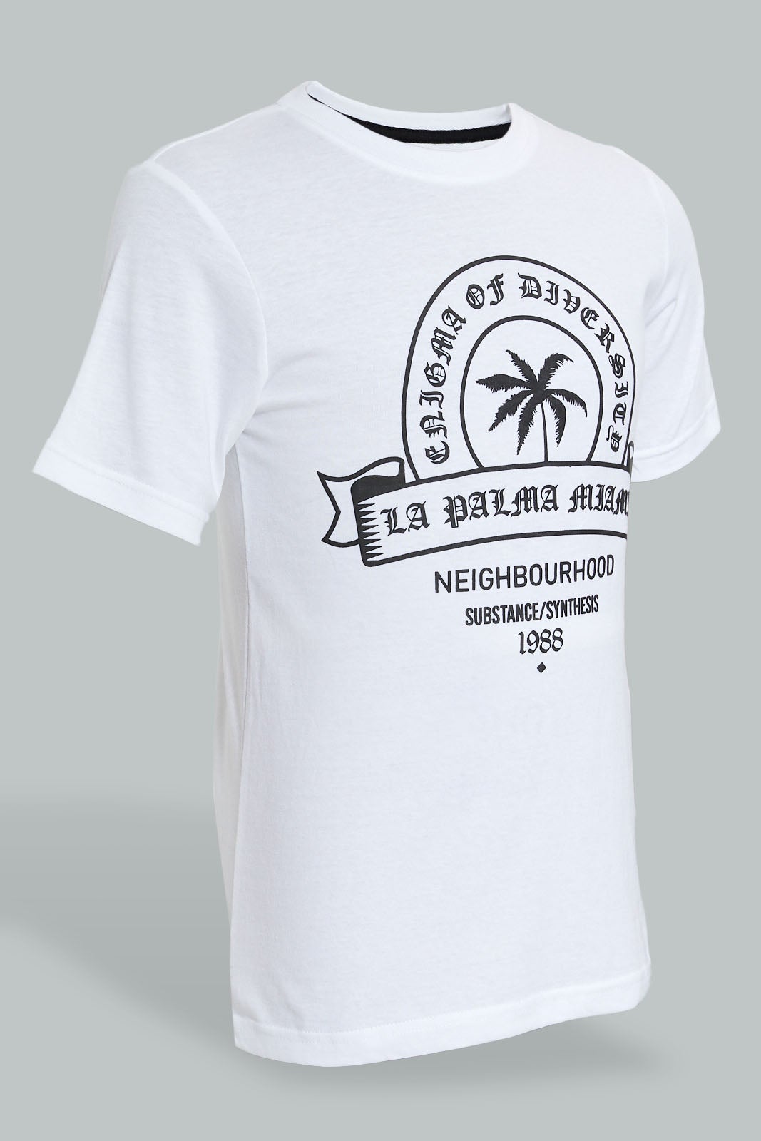 White Printed T-Shirt for Boys