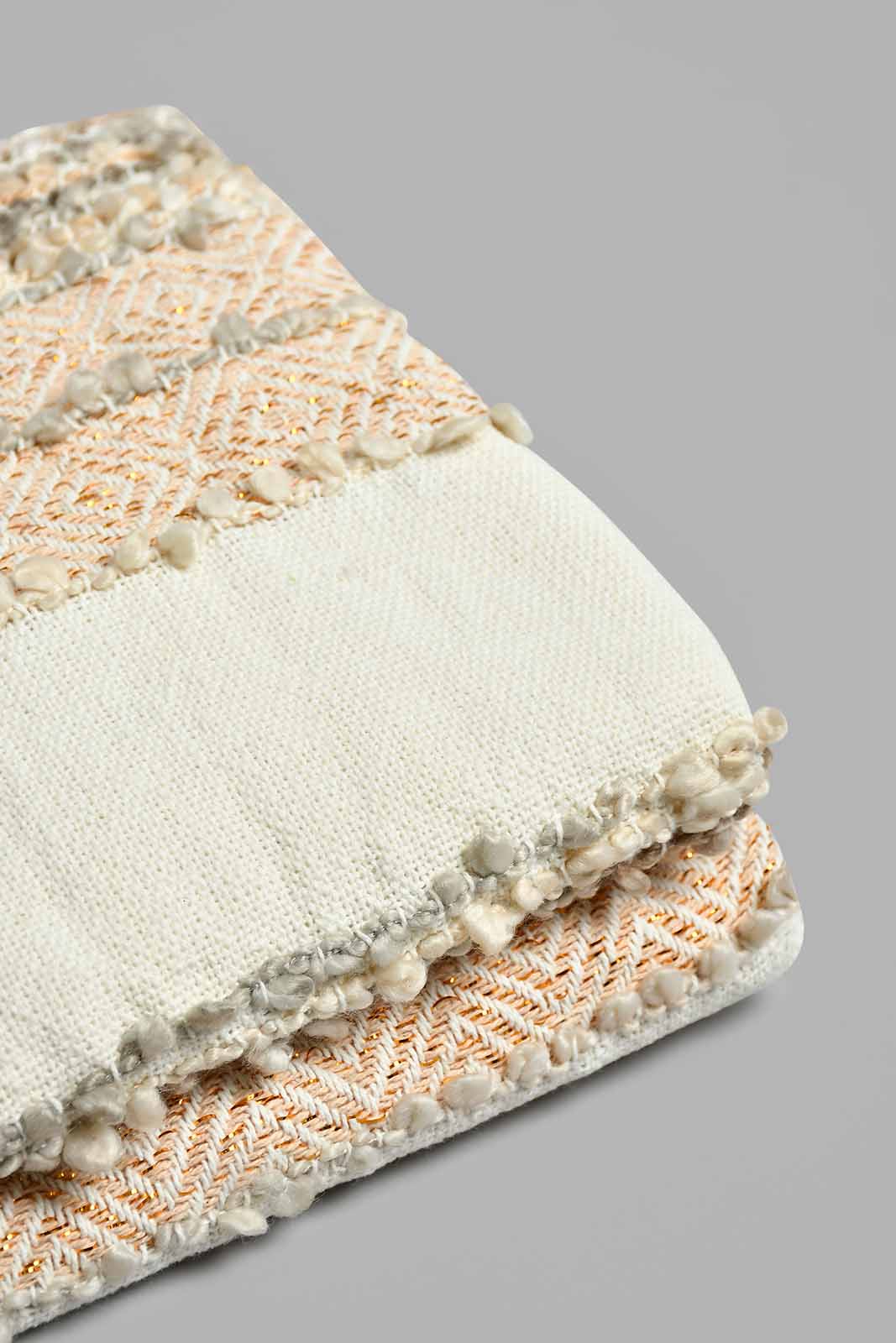 Redtag-Beige/Ivory-Chunky-Acrylic-Throw-BED-PHANTASMAGORIA-3,-Colour:Beige,-Filter:Home-Bedroom,-HMW-BED-Throws,-New-In,-New-In-HMW-BED,-Non-Sale,-S22A,-Section:Homewares-Home-Bedroom-
