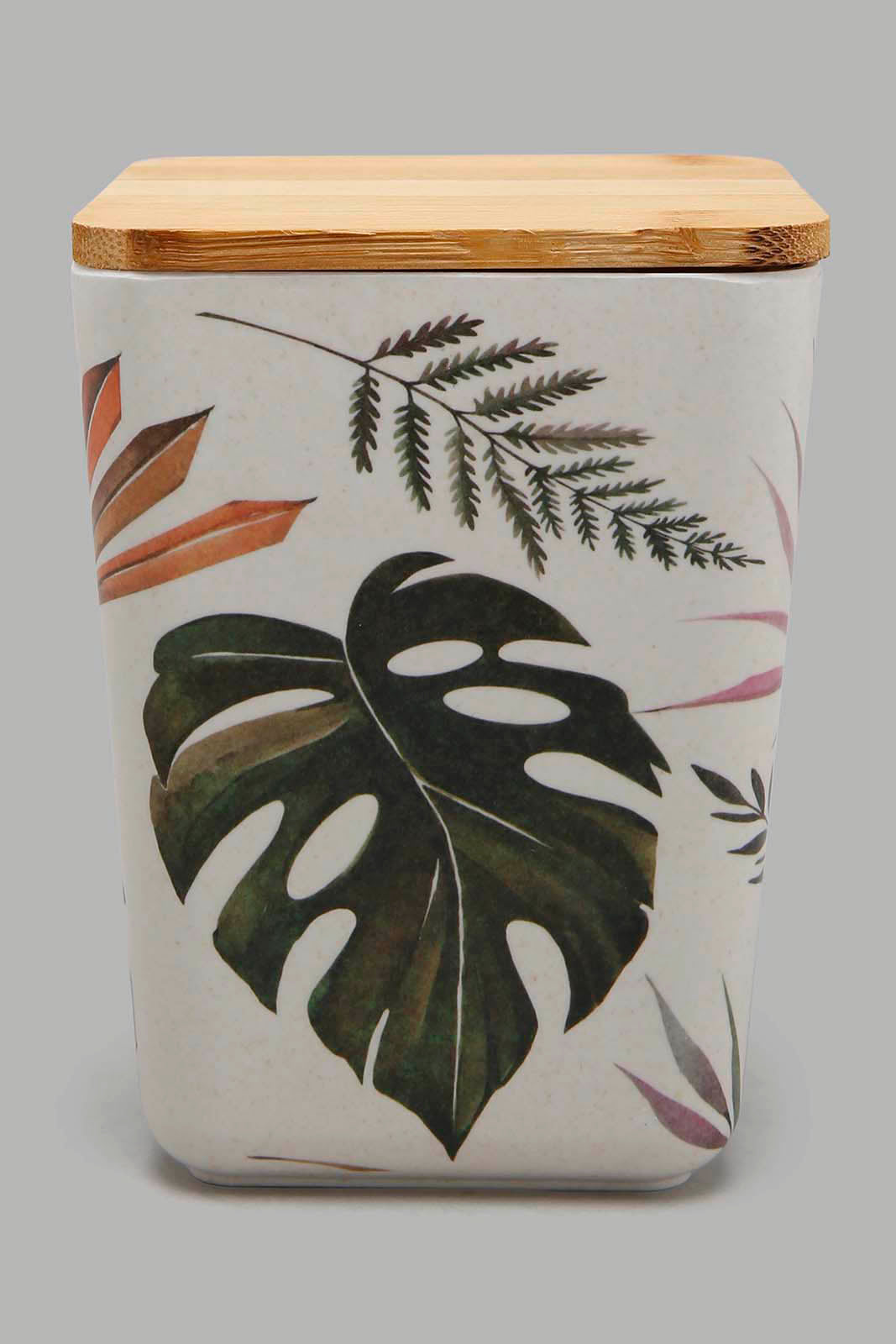 Redtag-Multicolour-Lefe-Bamboo-Canister-(Medium)-Storage-Home-Dining-0