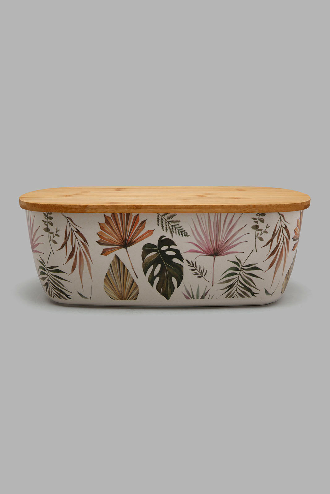 Redtag-Multicolour-Lefe-Bamboo-Bread-Box-With-Wooden-Lid-Storage-Boxes-Home-Dining-0
