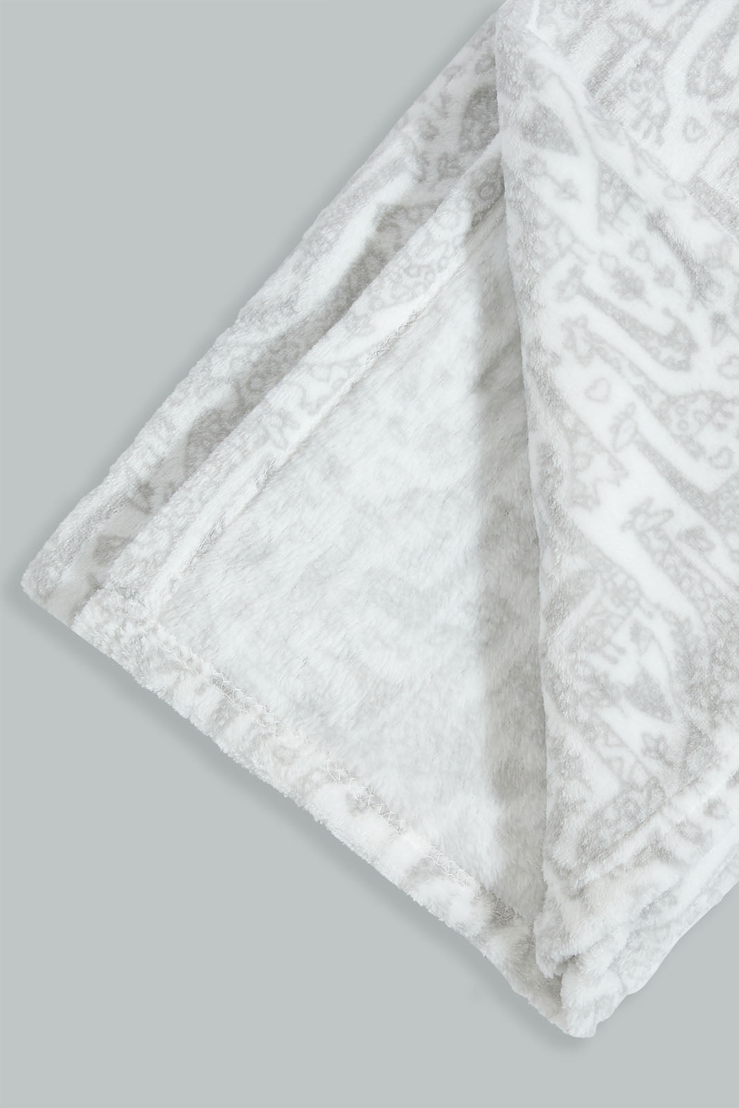 Redtag-Grey-Elephant-Fluffy-Blanket-Baby-Blankets-Baby-0 to 12 Months