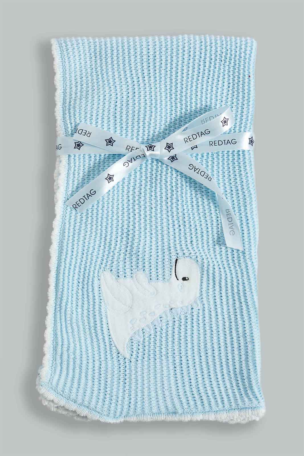 Redtag-Grey-Sweater-Blanket-Baby-Blankets-Baby-0 to 12 Months