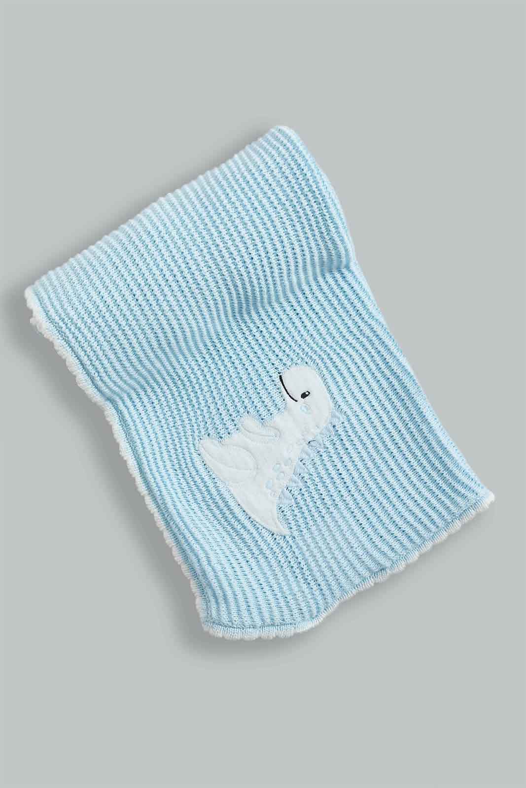 Redtag-Grey-Sweater-Blanket-Baby-Blankets-Baby-0 to 12 Months
