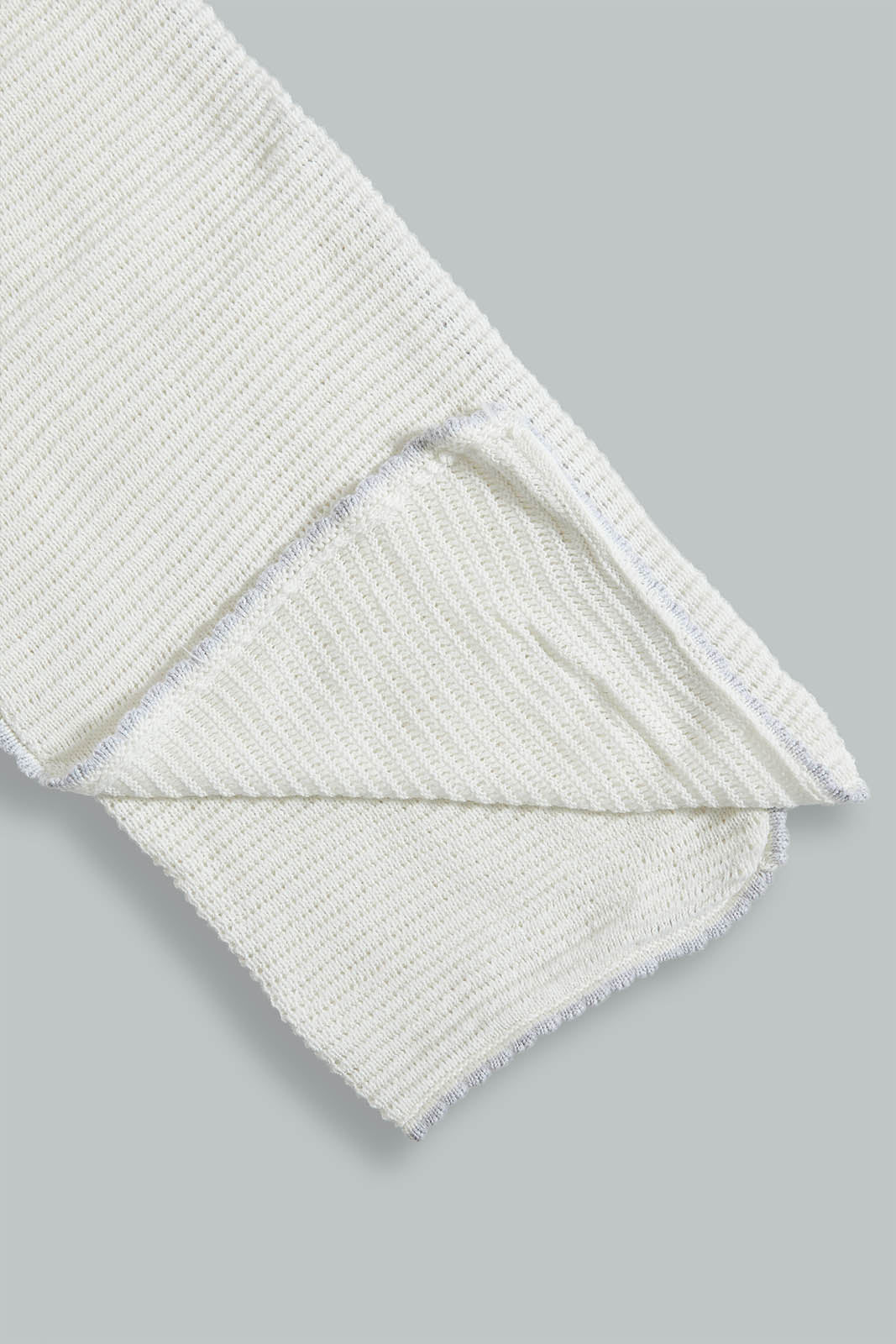 Redtag-Grey-Sweater-Blanket-Baby-Blankets-Baby-0 to 12 Months