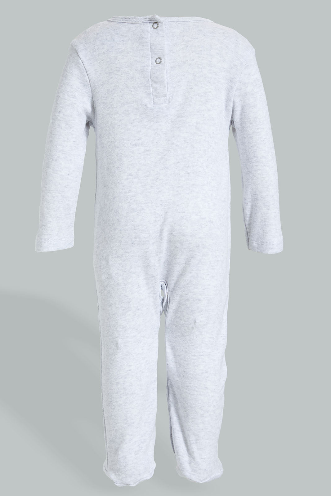 Redtag-Grey-And-White-Sheep--Printed-2-Pack-Romper-Sleepsuits-Baby-0 to 12 Months