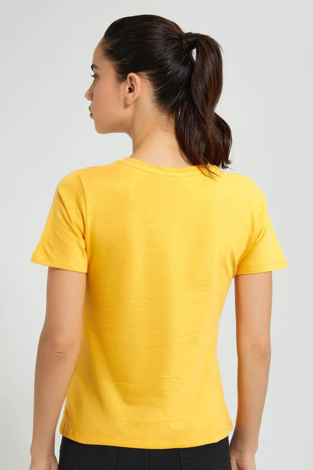 Yellow Embellished T-Shirt