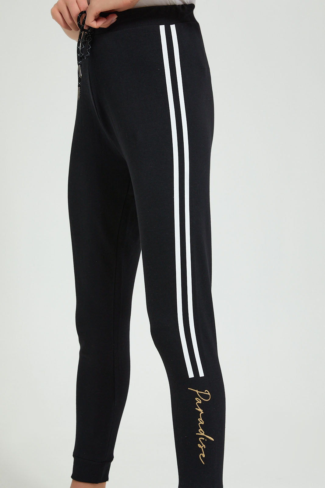 Redtag-Burgundy-Basic-Jogger-With-Side-Applique-Joggers-Women's-