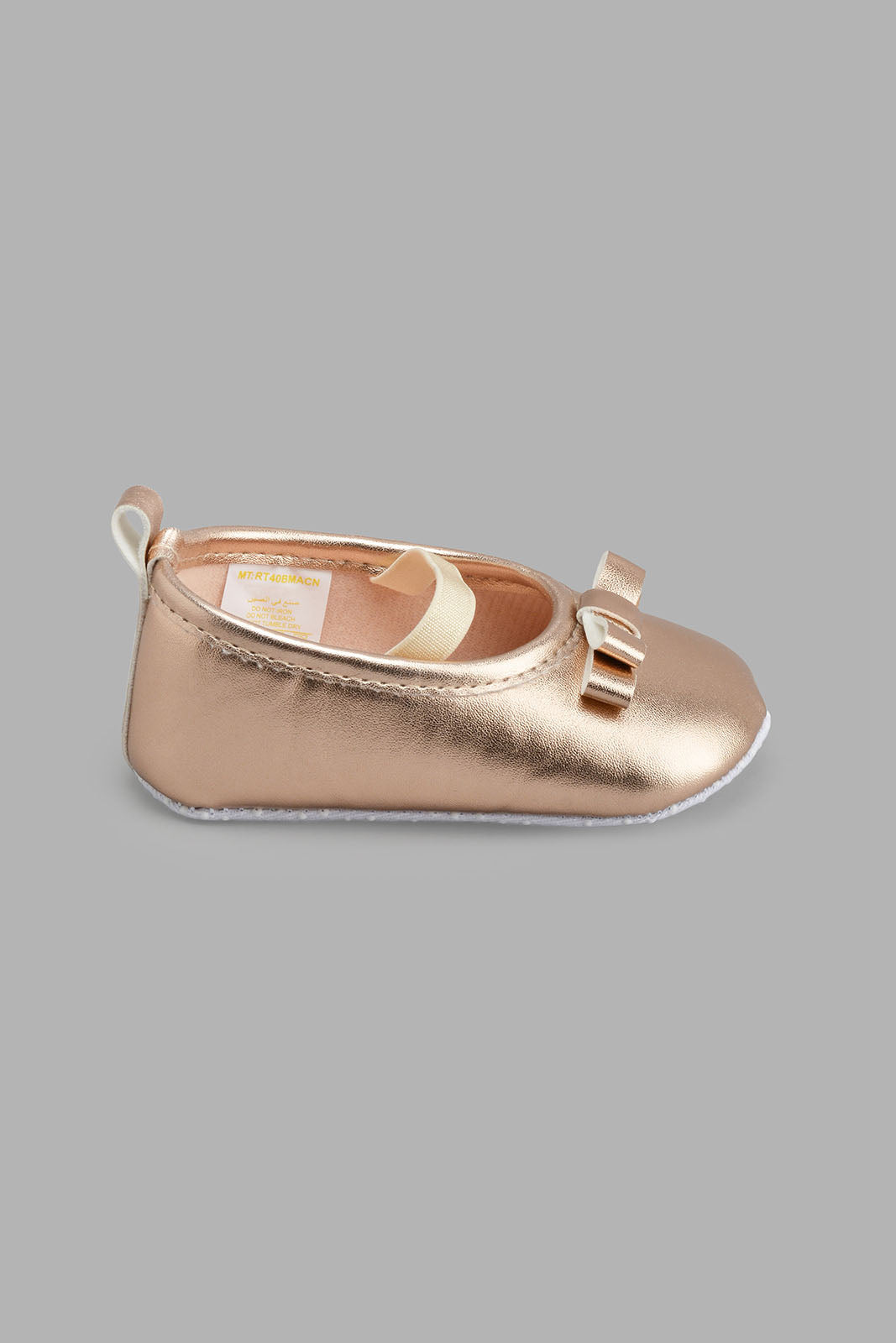 Redtag-Pale-Pink-Pram-Shoe-Pumps-Baby-0 to 18 Months