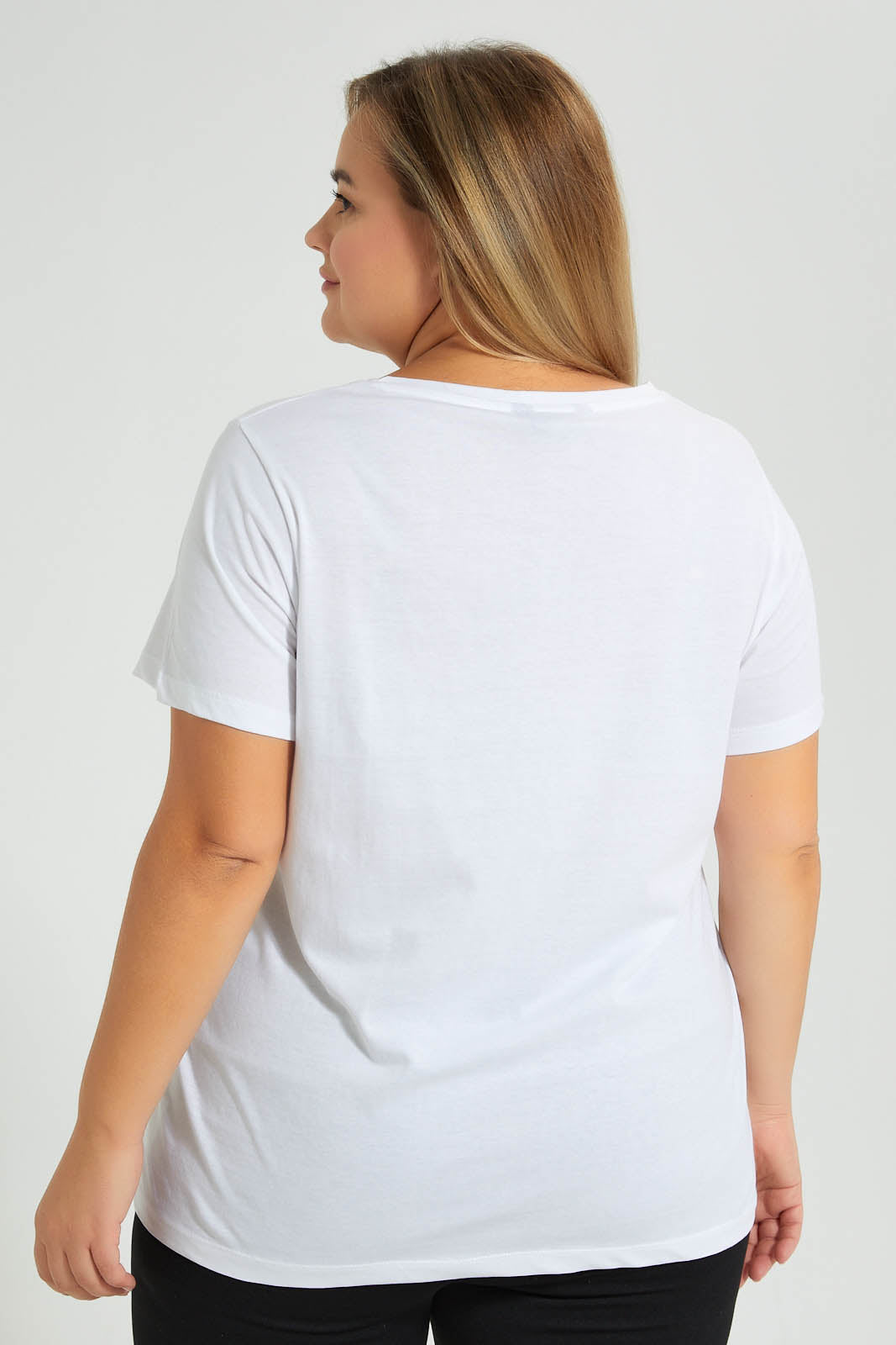 Redtag-Graphic-T-Shirt-Colour:Black,-Filter:Plus-Size,-LDP-T-Shirts,-New-In,-New-In-LDP,-Non-Sale,-S22A,-Section:Women,-TBL-Women's-