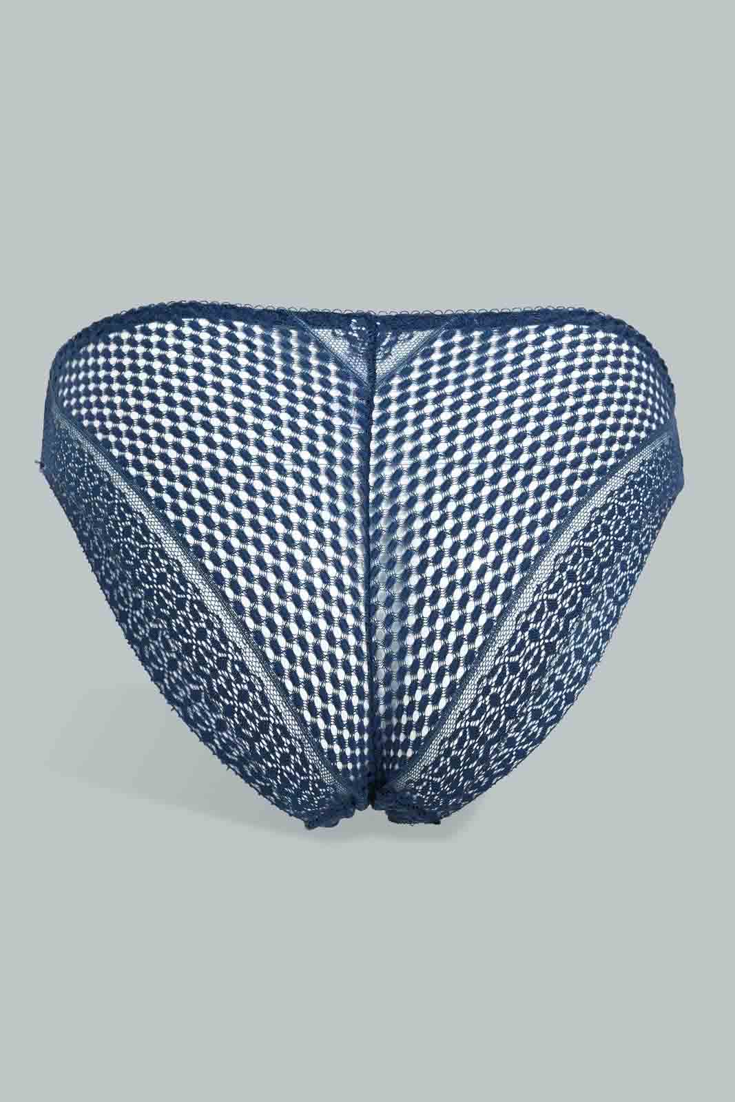 Redtag-Navy/Ivory-Plain-Bikini-Brief-(2-Pack)-Briefs-Bikini-Women's-