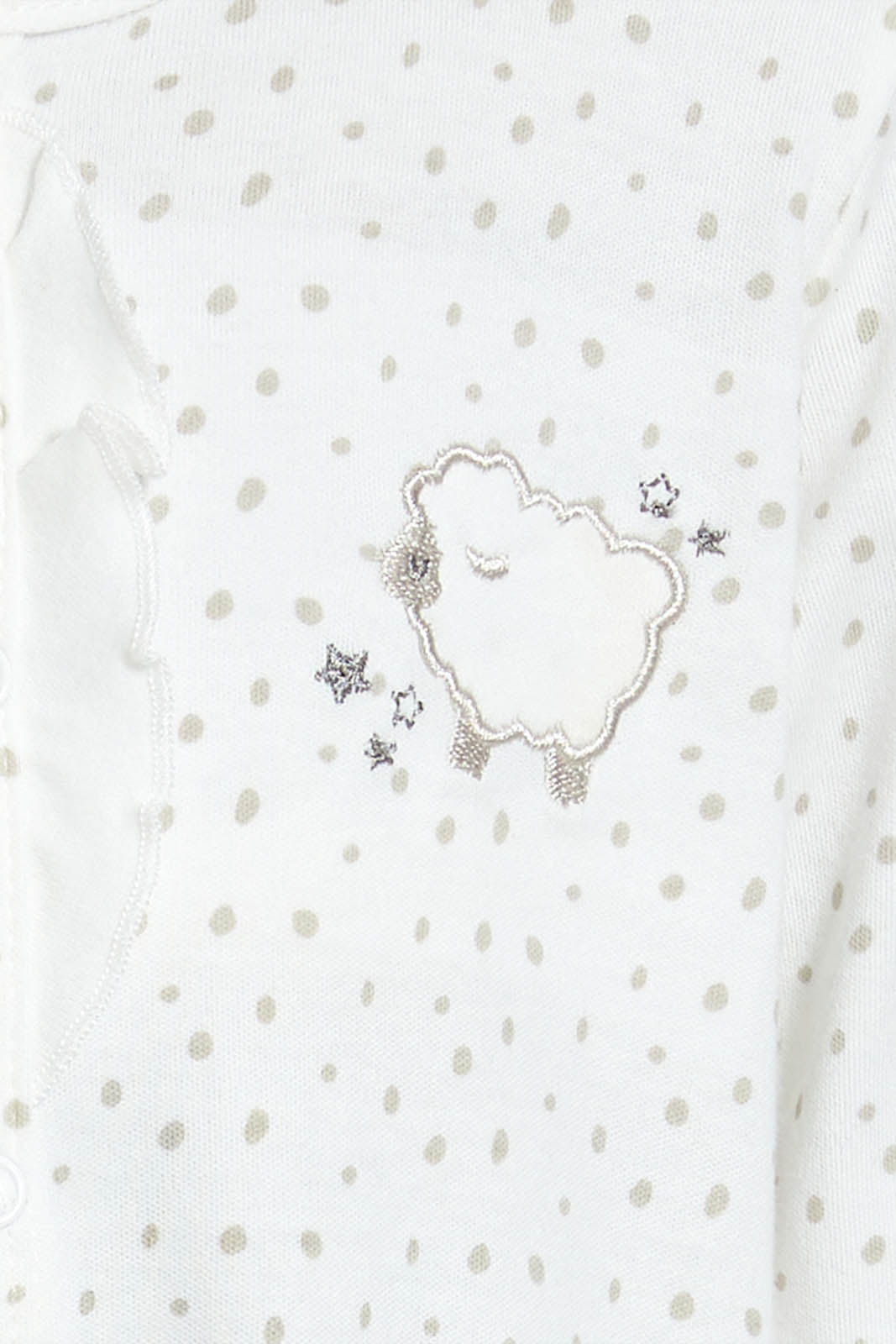 Redtag-Beige-Leoprd-Frill-Sleepsuit-Sleepsuits-Baby-0 to 12 Months