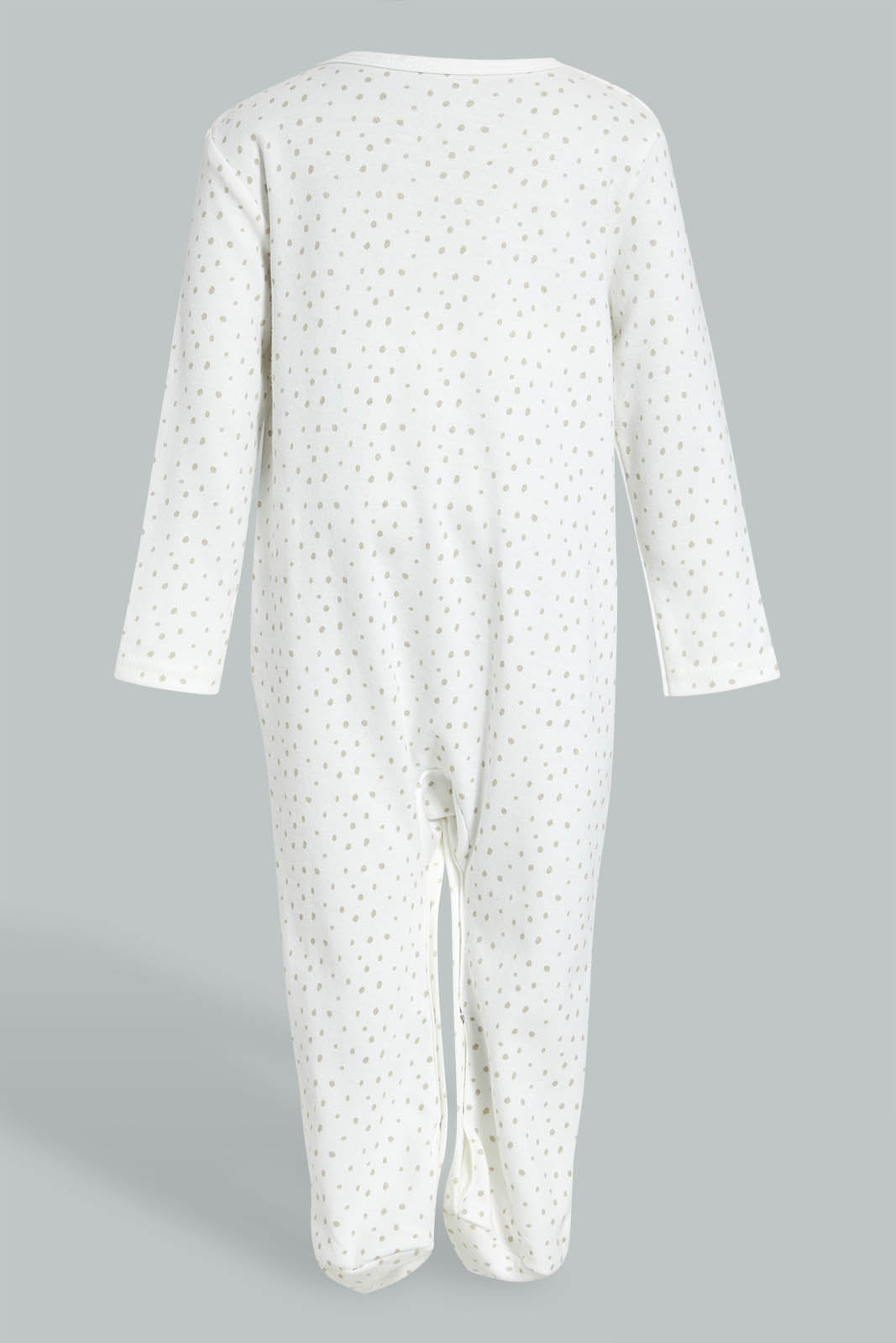 Redtag-Beige-Leoprd-Frill-Sleepsuit-Sleepsuits-Baby-0 to 12 Months