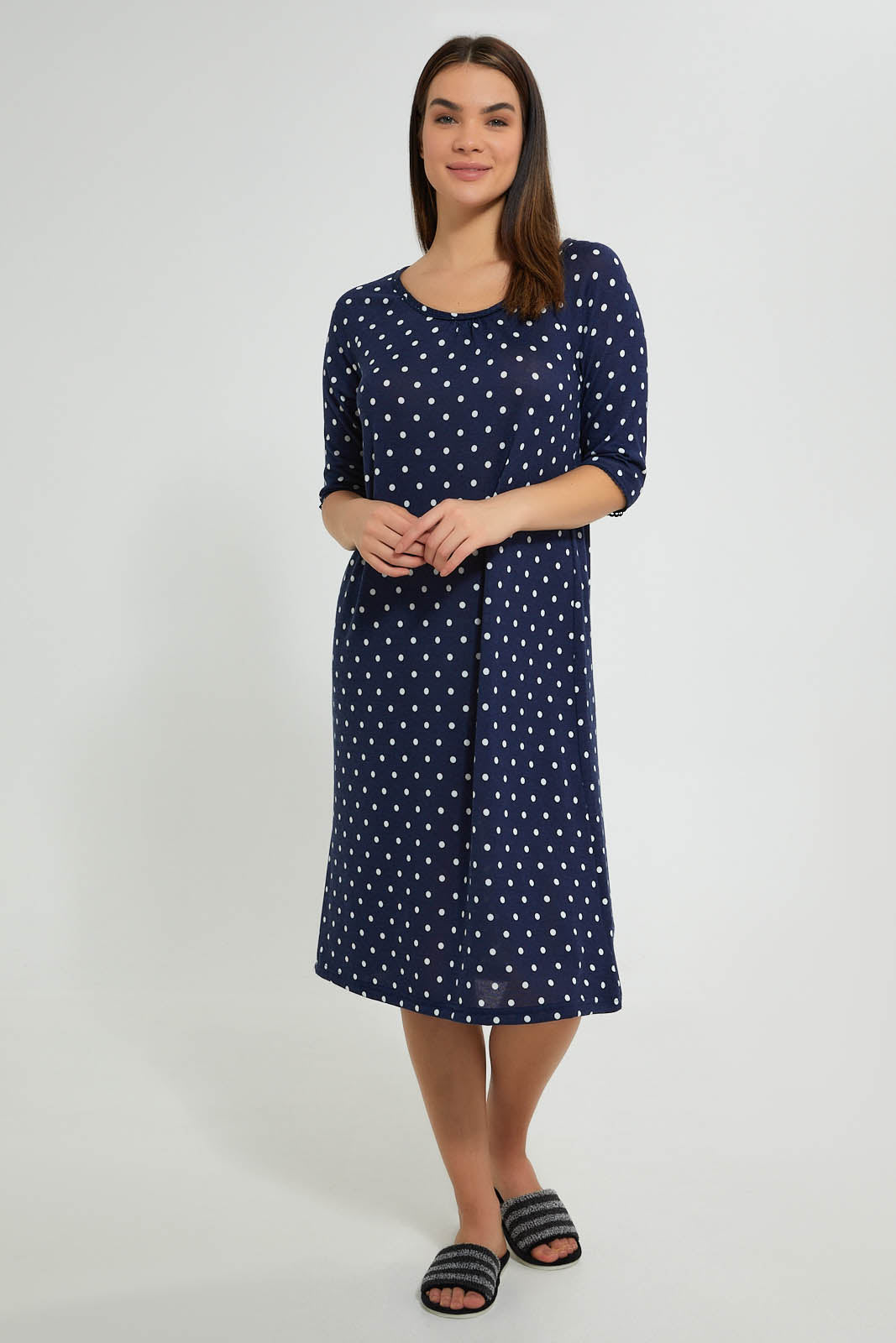 Redtag-Printed-Knitted-Nightgown-Nightgowns-Women's-