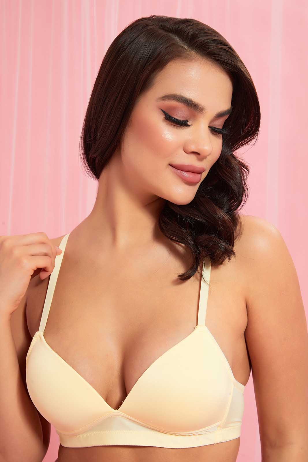 Redtag-Assorted-Padded-Non-Wired-Bra-(Pack-of-3)-Category:Bras,-Colour:Assorted,-Deals:Sale,-Filter:Women's-Clothing,-Non-Returnable,-S22B,-Sale-Women-APL,-Section:Women,-Women-Bras--