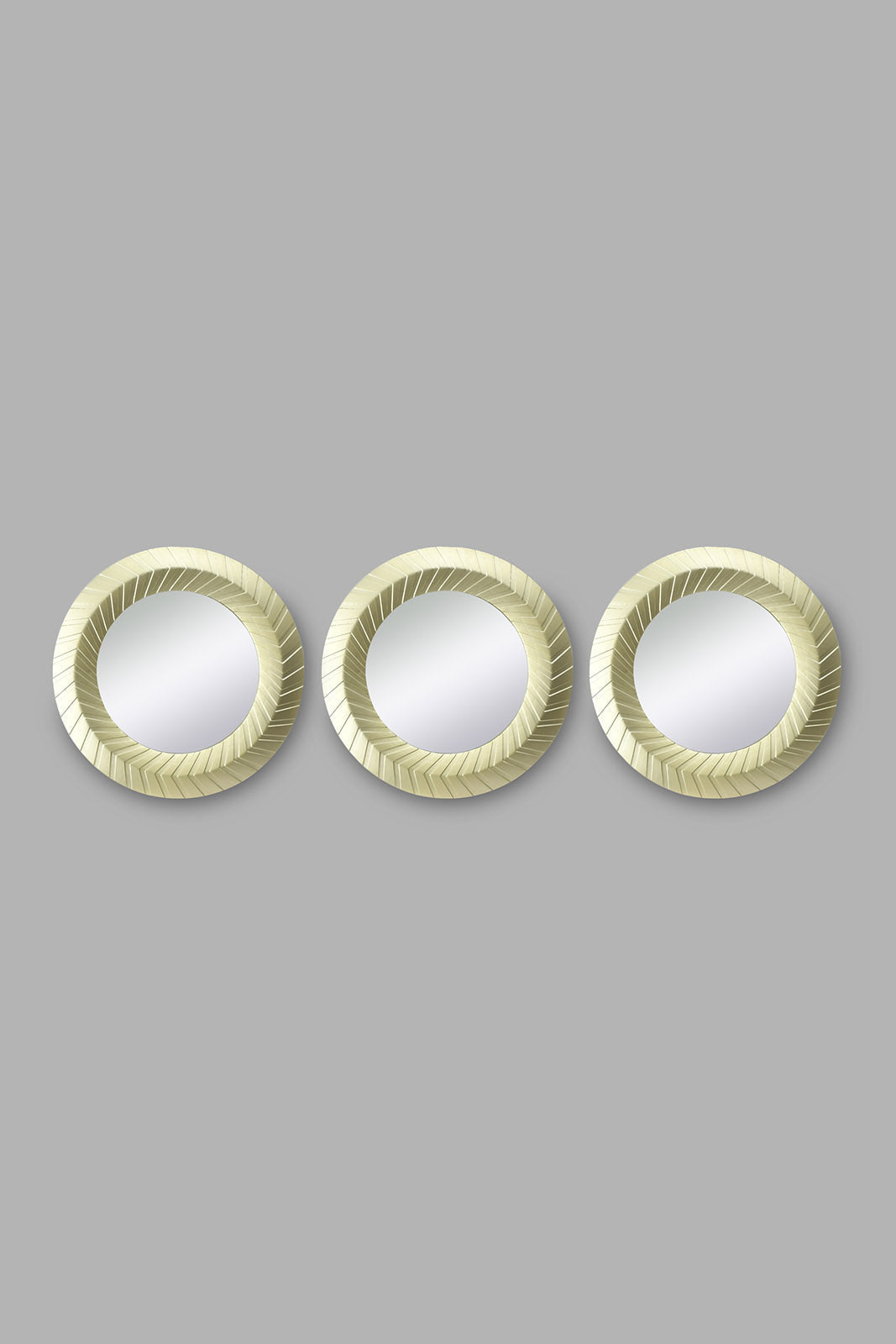 Redtag-Gold-Floral-Decorative-Wall-Mirror-Set(3Piece)-Mirrors-Home-Decor-