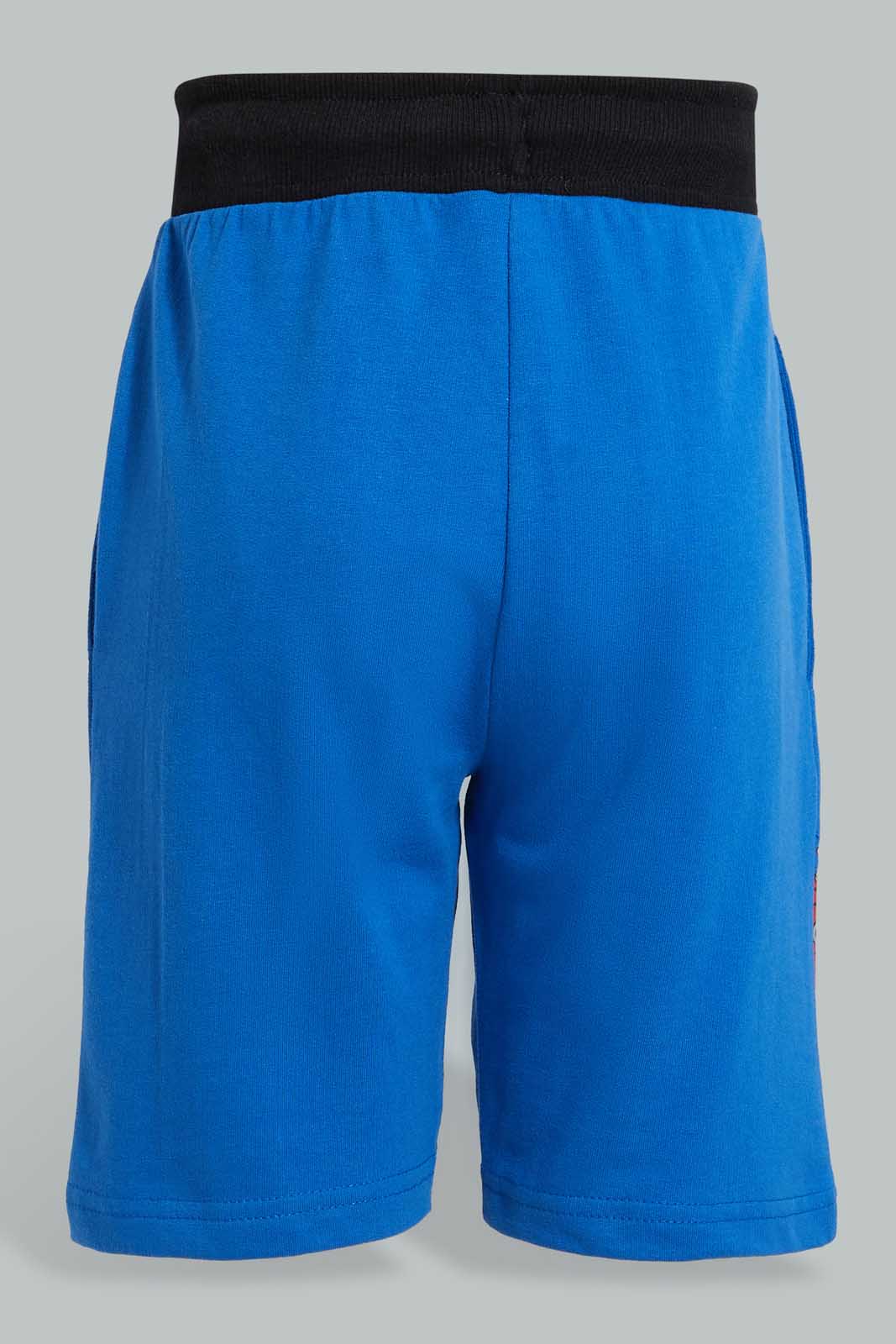 Redtag-Blue-Paw-Patrol-Elasticated-Waist-Short-Active-Shorts-Boys-2 to 8 Years