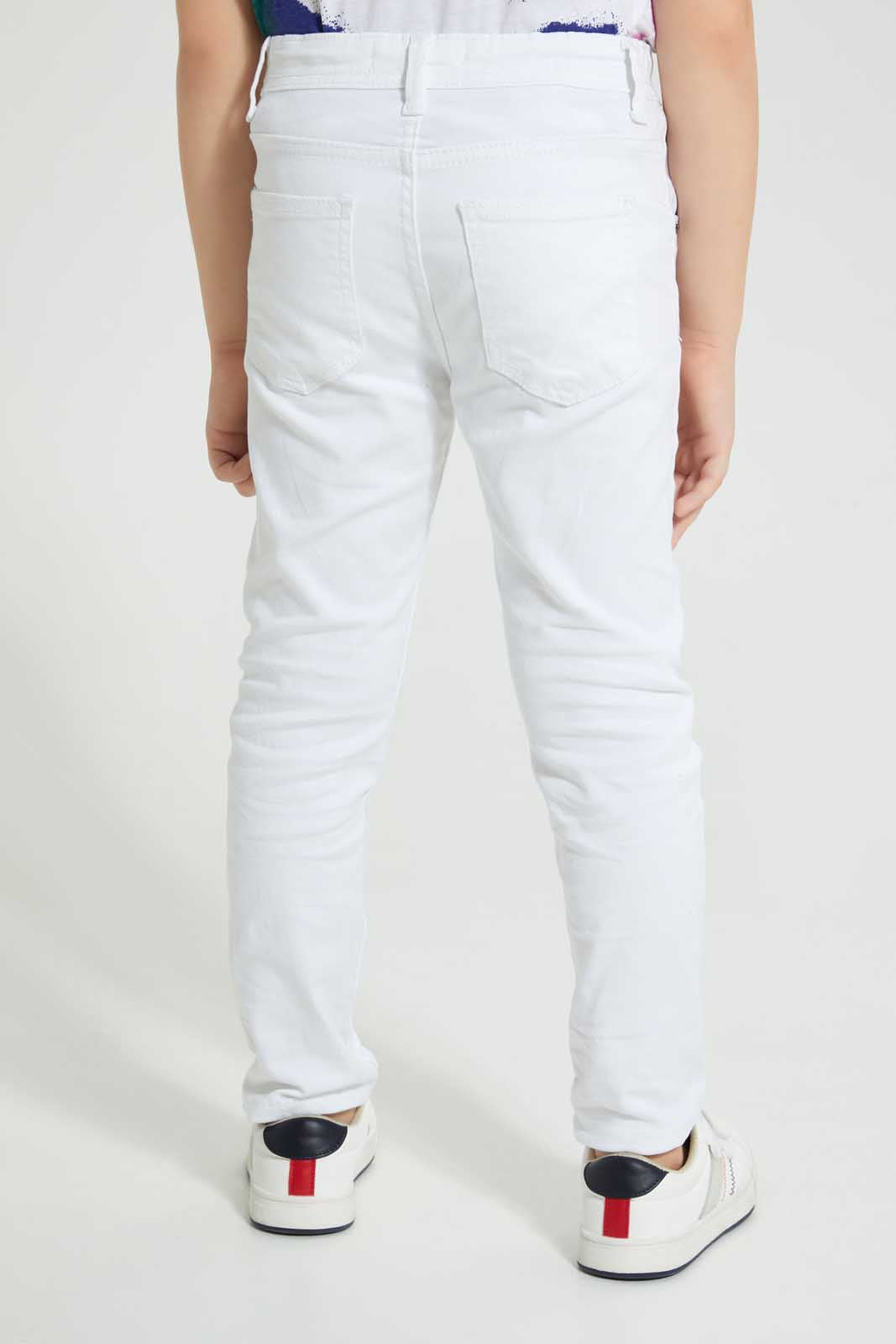 White Twill Stretched Jean