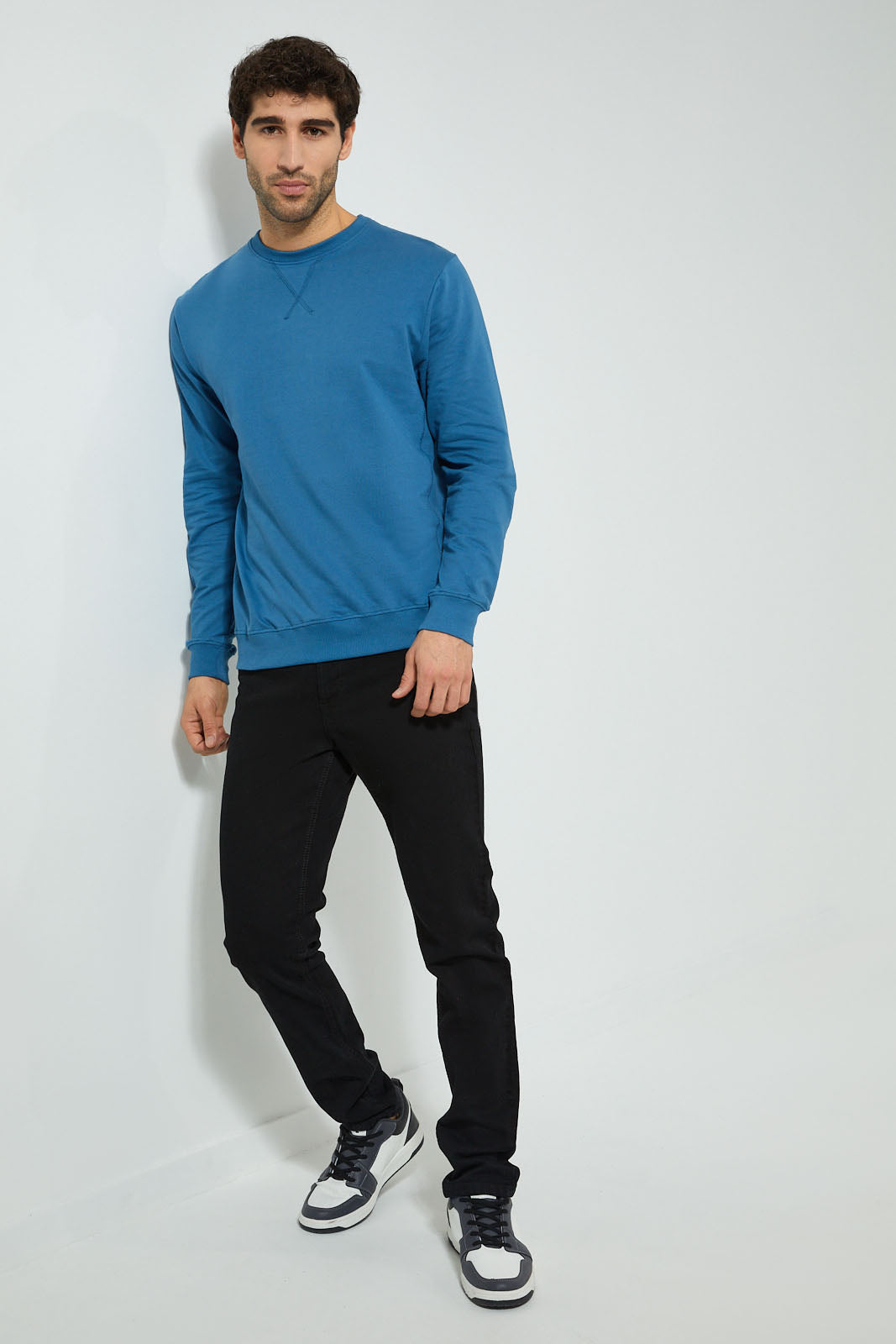 Redtag-Blue-Crew-Neck-Sweatshirt-Sweatshirts-Men's-
