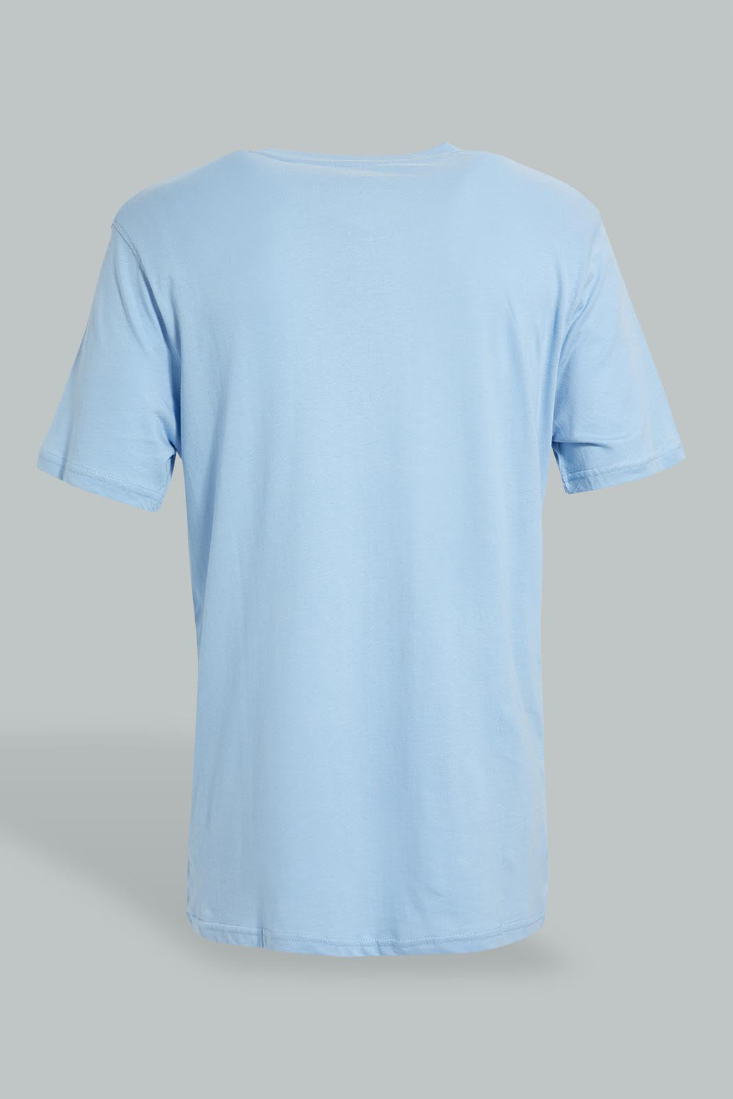 Redtag-Blue-Henley-T-Shirt-Henley-Tees-Men's-