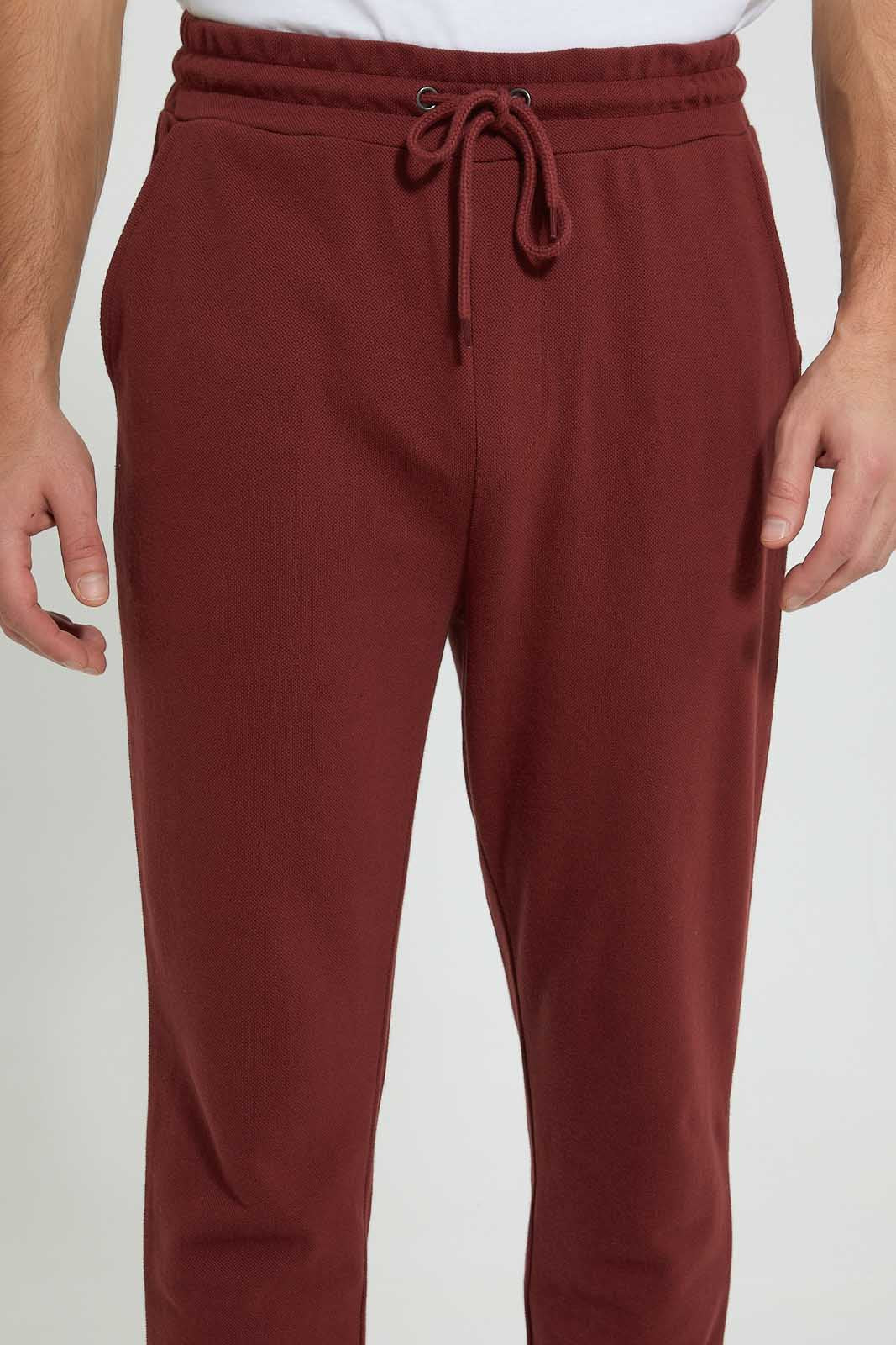 Burgundy Pique Jogger