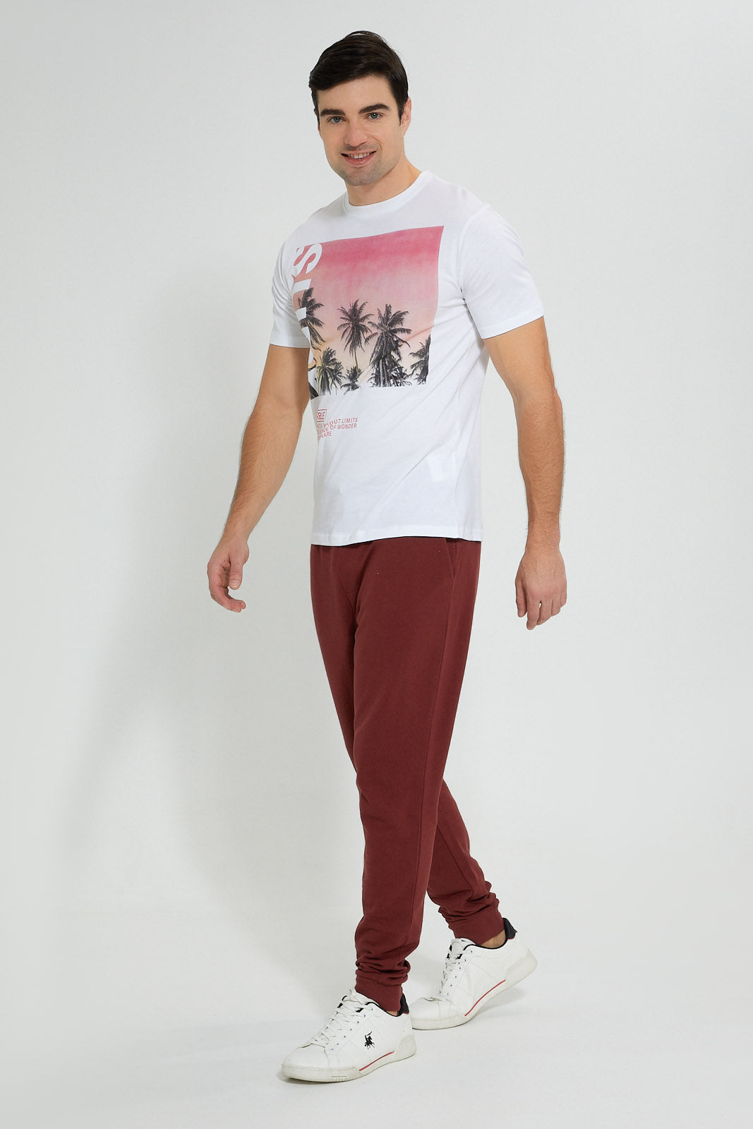 Burgundy Pique Jogger