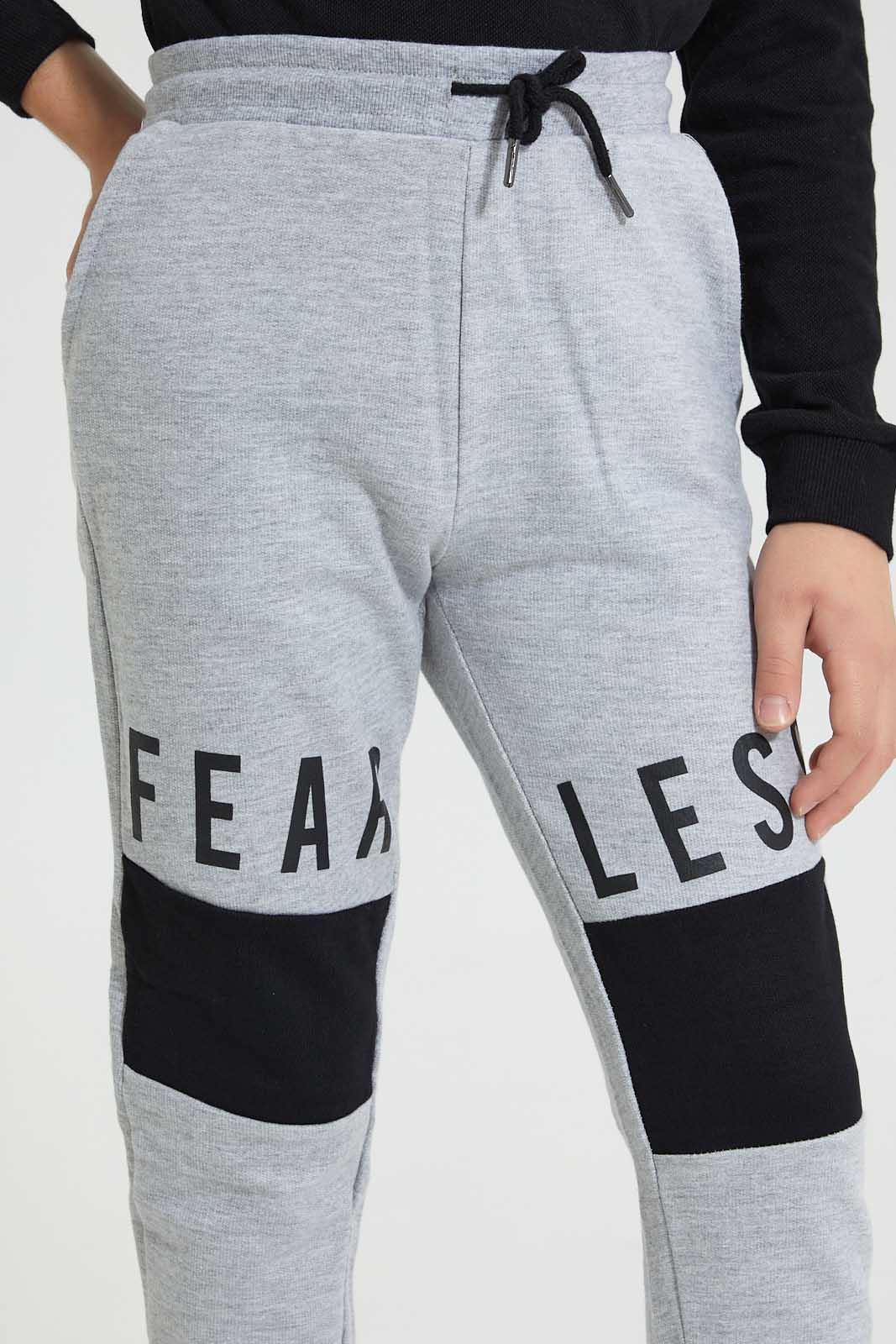 Redtag-Grey-Fearless-Active-Pant-Joggers-Senior-Boys-9 to 14 Years
