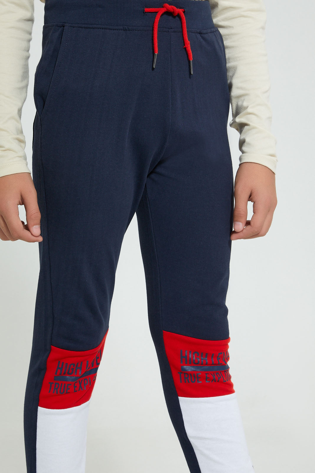 Redtag-Navy-True-Explorer-Active-Pant-Joggers-Senior-Boys-9 to 14 Years