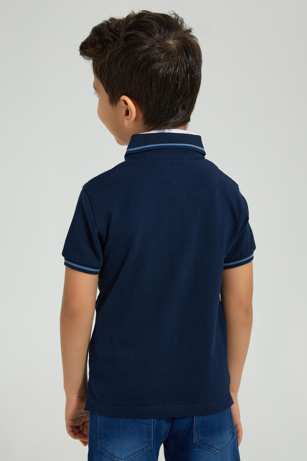 Redtag-Navy-Double-Collar-Polo-Shirt-Boys-T-Shirts,-Colour:Navy,-Filter:Boys-(2-to-8-Yrs),-New-In,-New-In-BOY,-Non-Sale,-S22B,-Section:Kidswear-Boys-2 to 8 Years