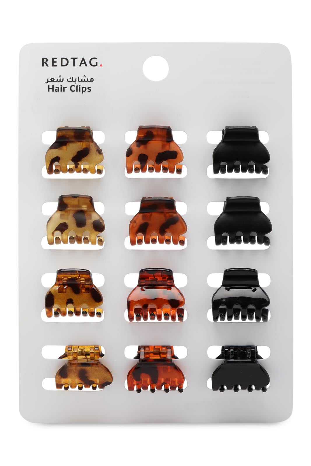 Redtag-Hair-Clutchers-12Pcs-Set-365,-Category:Hair-Accessories,-Colour:Assorted,-Filter:Travel-Accessories,-IMP-Hair-Accessories,-New-In,-New-In-IMP-ACC,-Non-Sale,-Section:Homewares-Check-