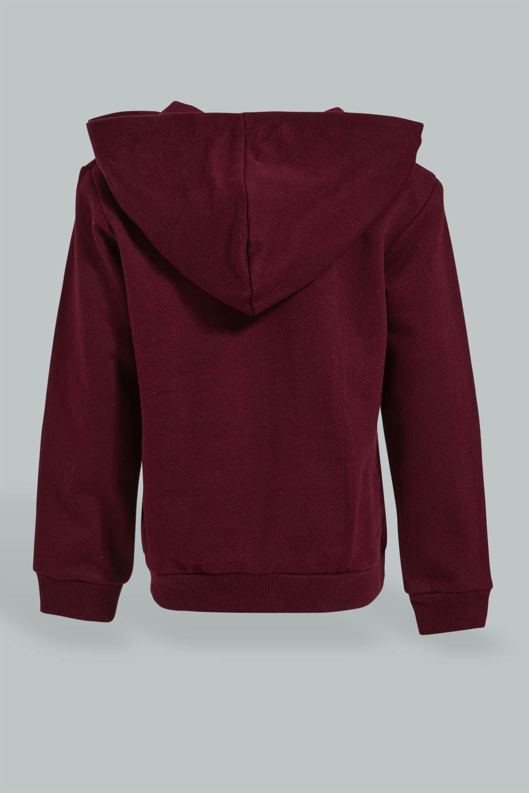 Redtag-Burgundy-Hoody-Zipper-Sweatshirt-Sweatshirts-Infant-Boys-3 to 24 Months
