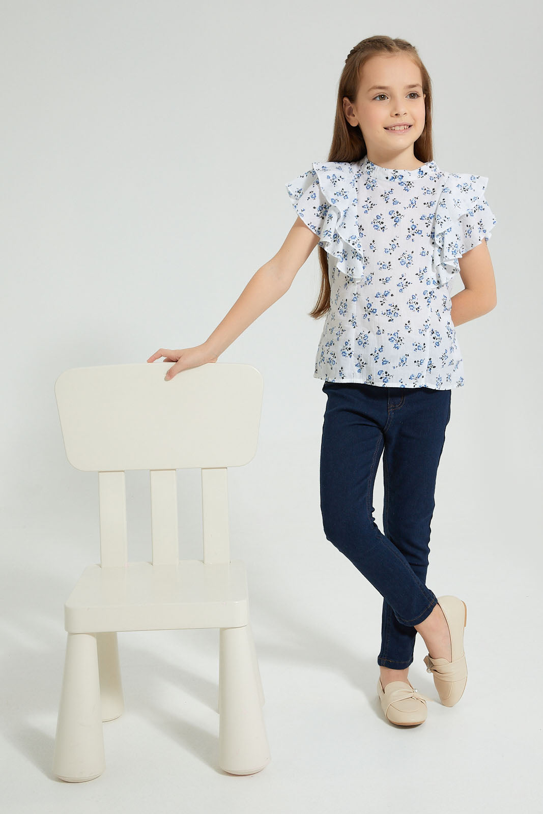 Redtag-White-Printed-Blouse-Colour:White,-Filter:Girls-(2-to-8-Yrs),-Girls-Blouses,-New-In,-New-In-GIR,-Non-Sale,-S22B,-Section:Kidswear-Girls-2 to 8 Years