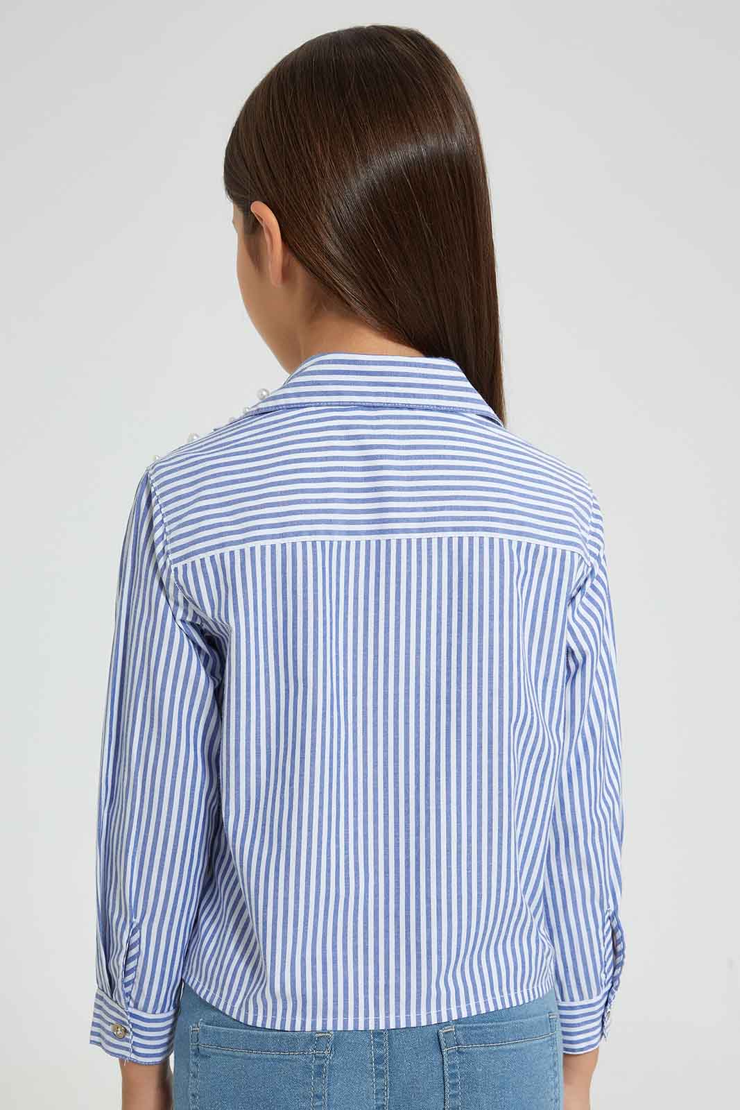 Redtag-Stripe-Blouse-Blouses-Girls-2 to 8 Years