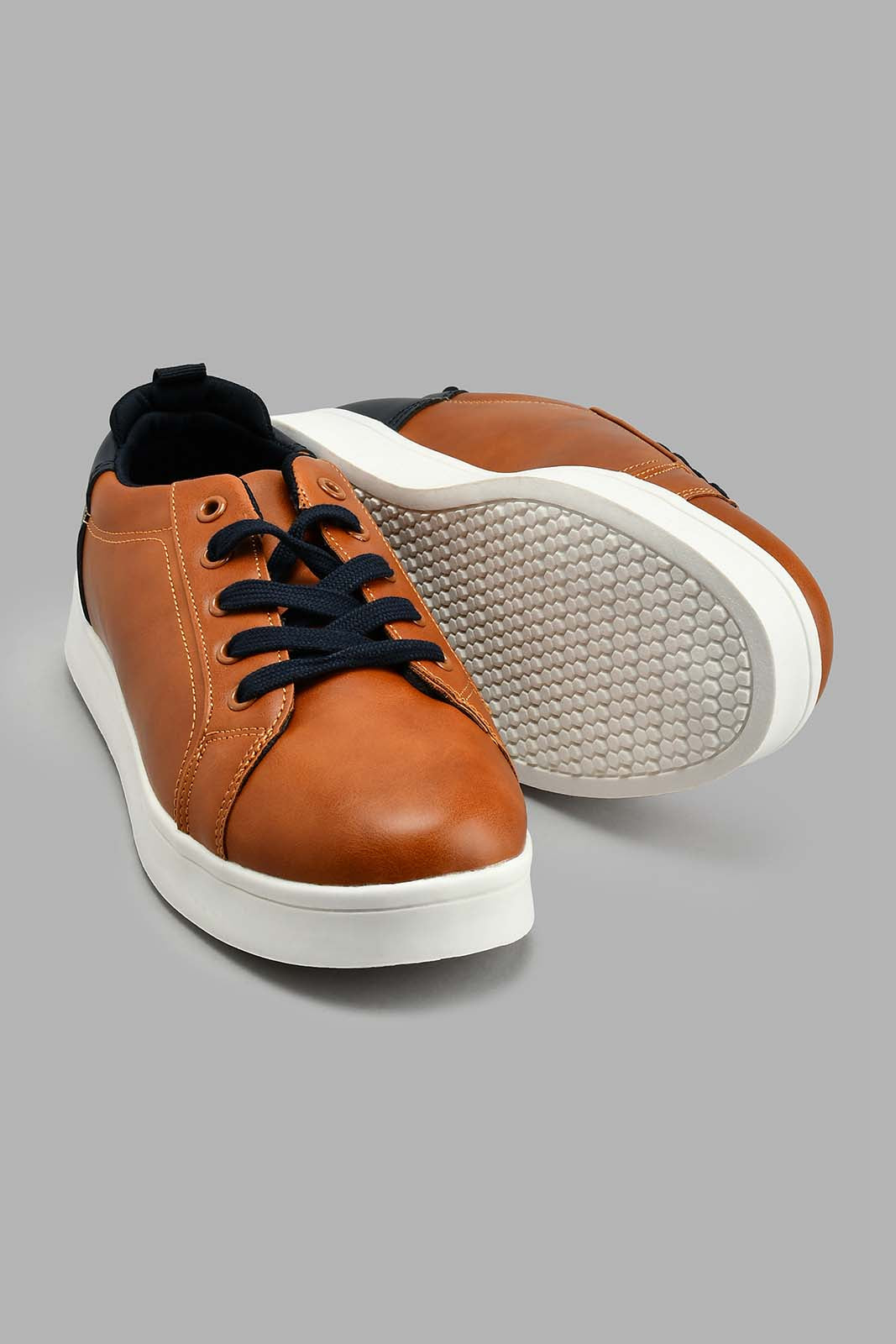 Redtag-Brown-Colour-Block-Sneaker-BSR-Casual-Shoes,-Colour:Brown,-Filter:Boys-Footwear-(5-to-14-Yrs),-New-In,-New-In-BSR-FOO,-Non-Sale,-S22A,-Section:Kidswear-Senior-Boys-5 to 14 Years