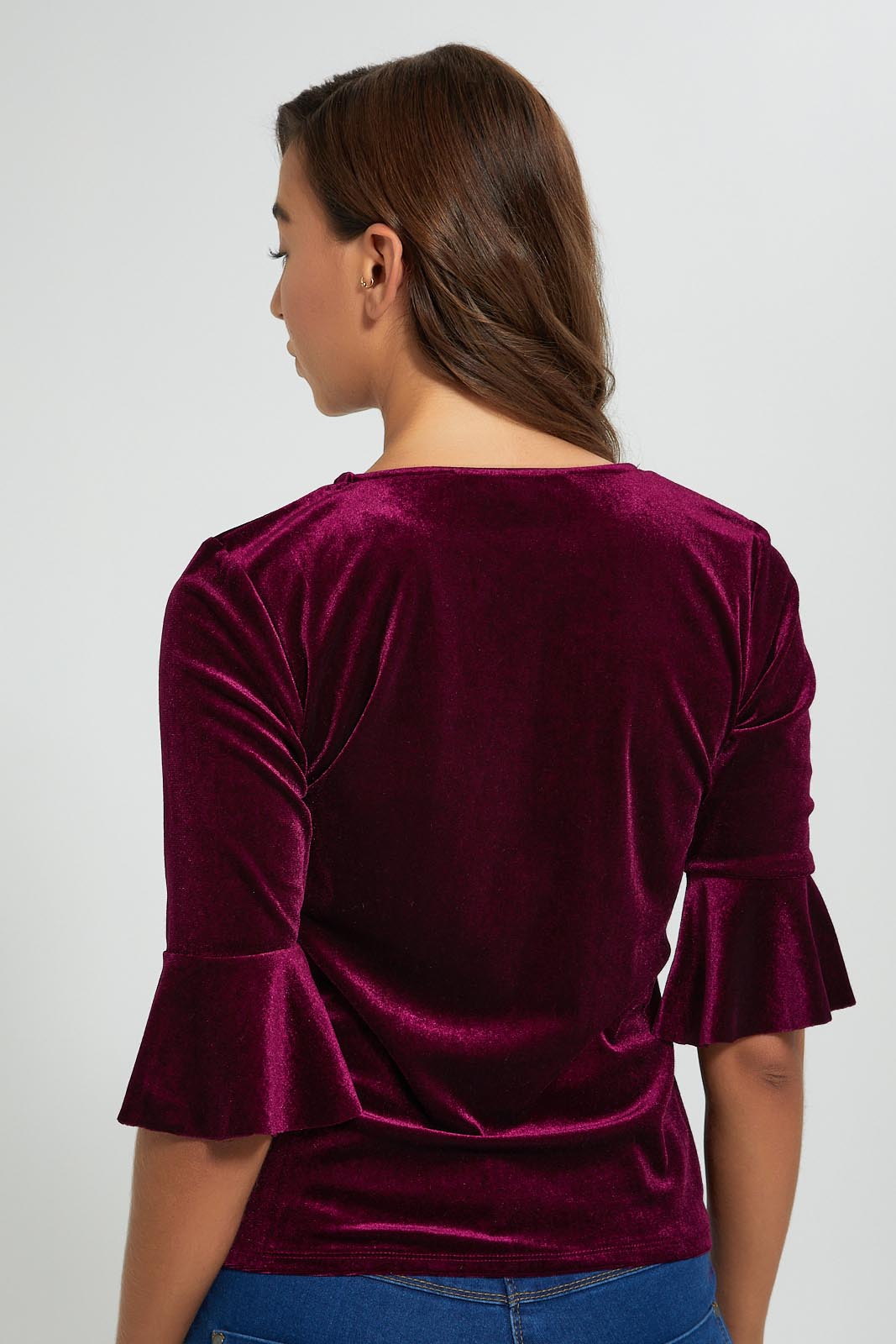 Redtag-Burgundy-Velour-Top-Tops-Women's-0