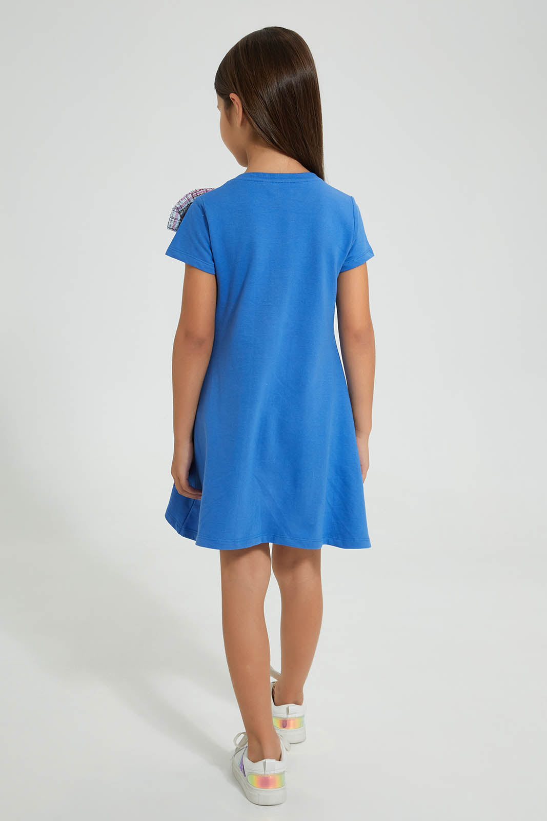 Redtag-Assorted-3D-Bow-Dress-Dresses-Girls-2 to 8 Years