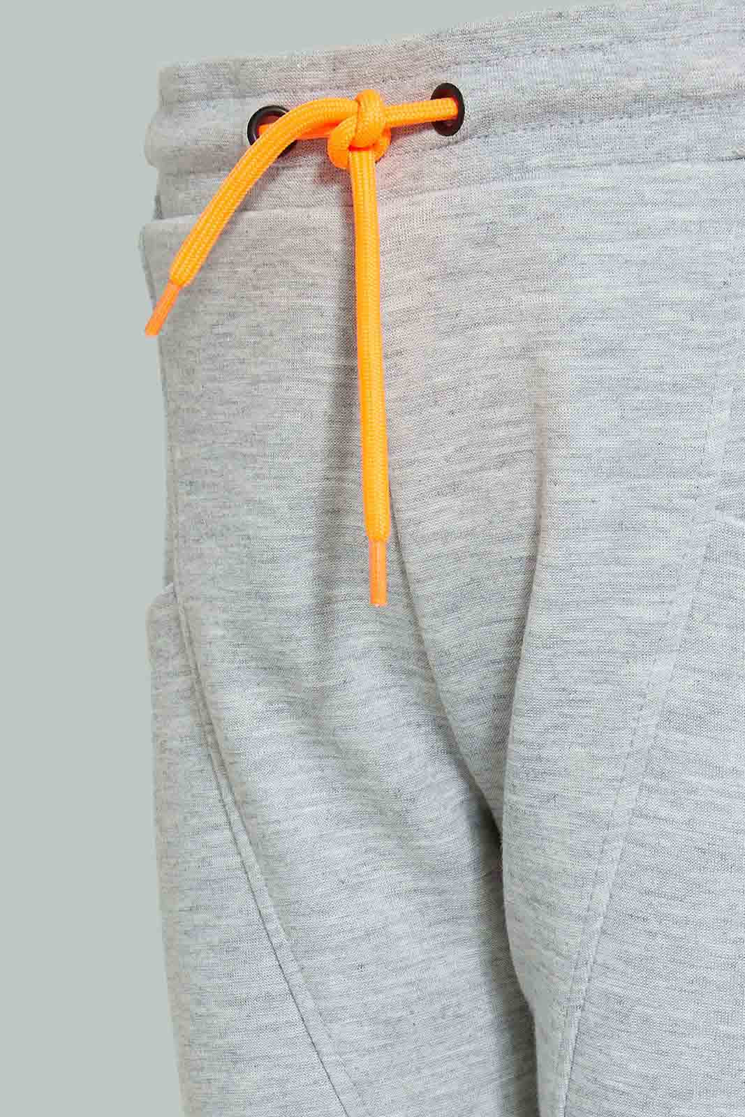 Grey Printed Jogger For Baby Boys