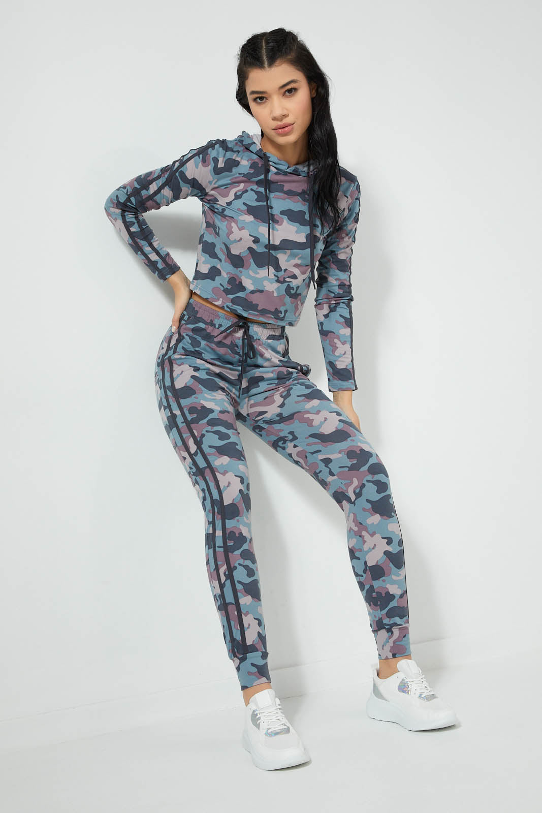 Redtag-Allover-Camo-Print-Hooded-Sweatshirt-Colour:Assorted,-Filter:Women's-Clothing,-New-In,-New-In-Women,-Non-Sale,-S22B,-Section:Women,-Women-Sweatshirts-Women's-