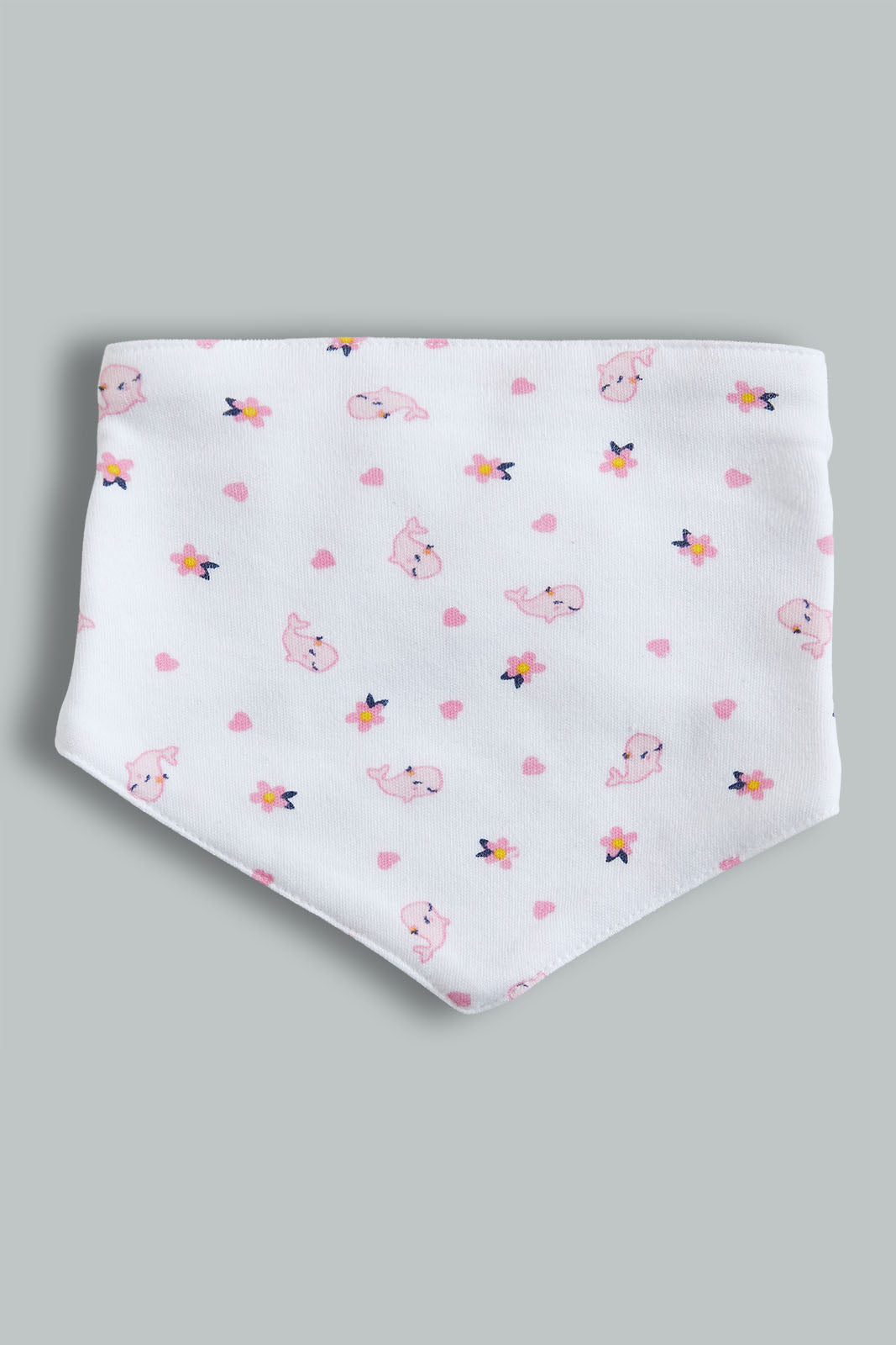 Redtag-Pink-Best-Fins-Ever-2-Pack-Bibs-Bibs-Baby-0 to 12 Months