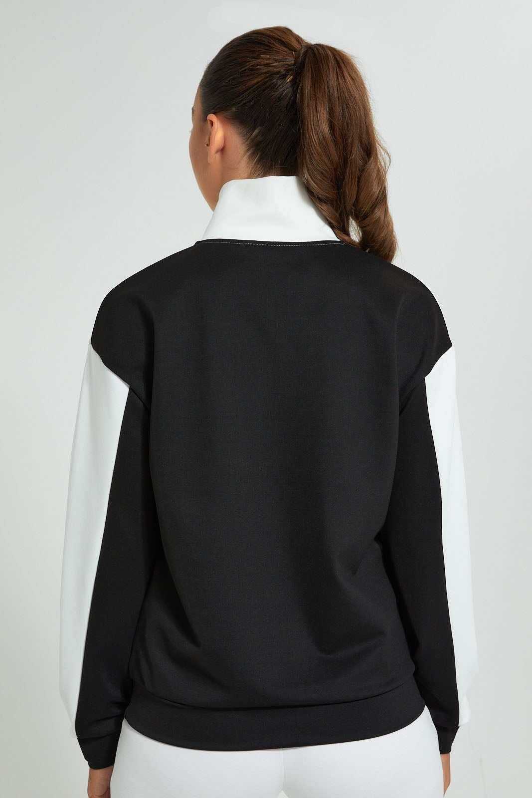 White And Black Active Sweatshirt