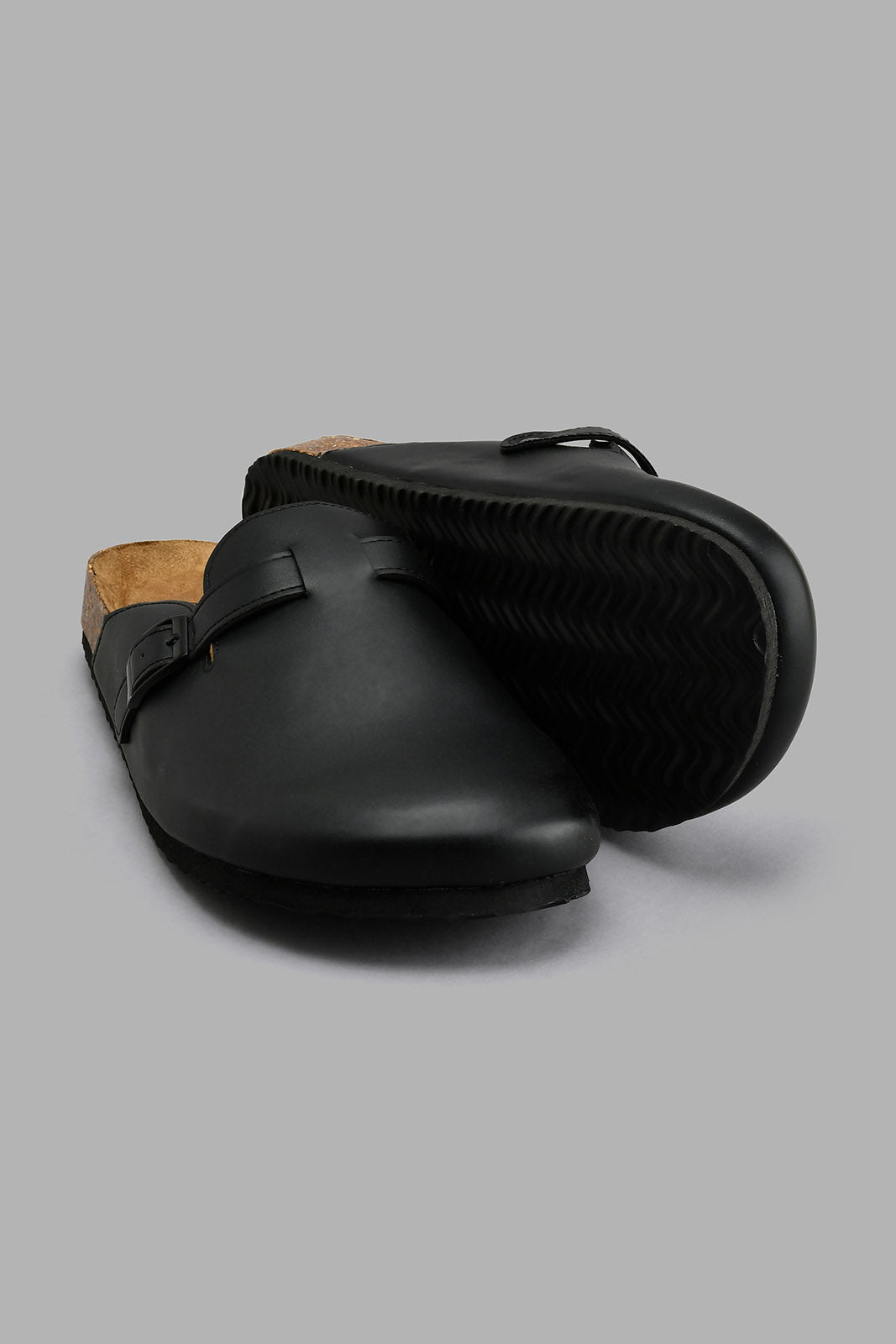 Redtag-Black-Cork-Mule-Colour:Black,-Filter:Men's-Footwear,-Men-Casual-Sandals,-New-In,-New-In-Men-FOO,-Non-Sale,-S22A,-Section:Men-Men's-