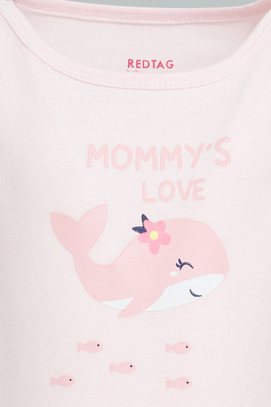 Redtag-Pink-Best-Fins-Forever-5-Piece-Pack-Bodysuit-Bodysuits-Baby-0 to 12 Months