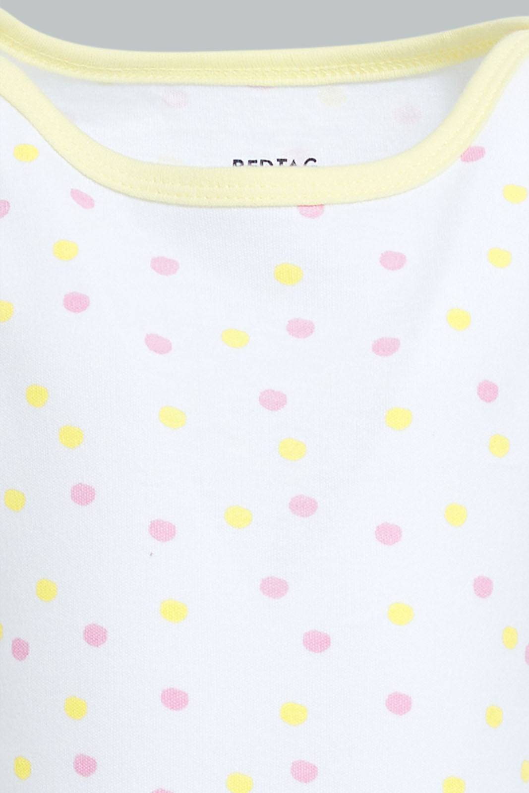 Redtag-Yellow-And-Mint-5-Piece-Pack-Bodysuit-Bodysuits-Baby-0 to 12 Months
