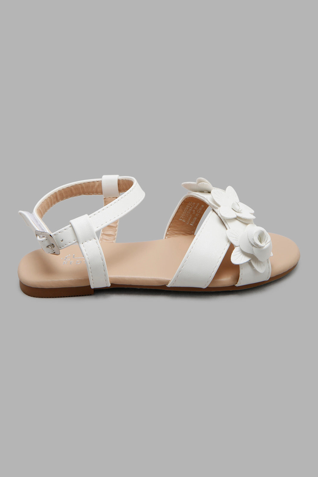 Redtag-White-Floral-Strap-Sandal-Bundle,-Category:Sandals,-Colour:White,-Deals:2-For-90,-Deals:New-In,-Filter:Girls-Footwear-(3-to-5-Yrs),-GIR-Sandals,-New-In-GIR-FOO,-S22C,-Section:Girls-(0-to-14Yrs)-Girls-3 to 5 Years