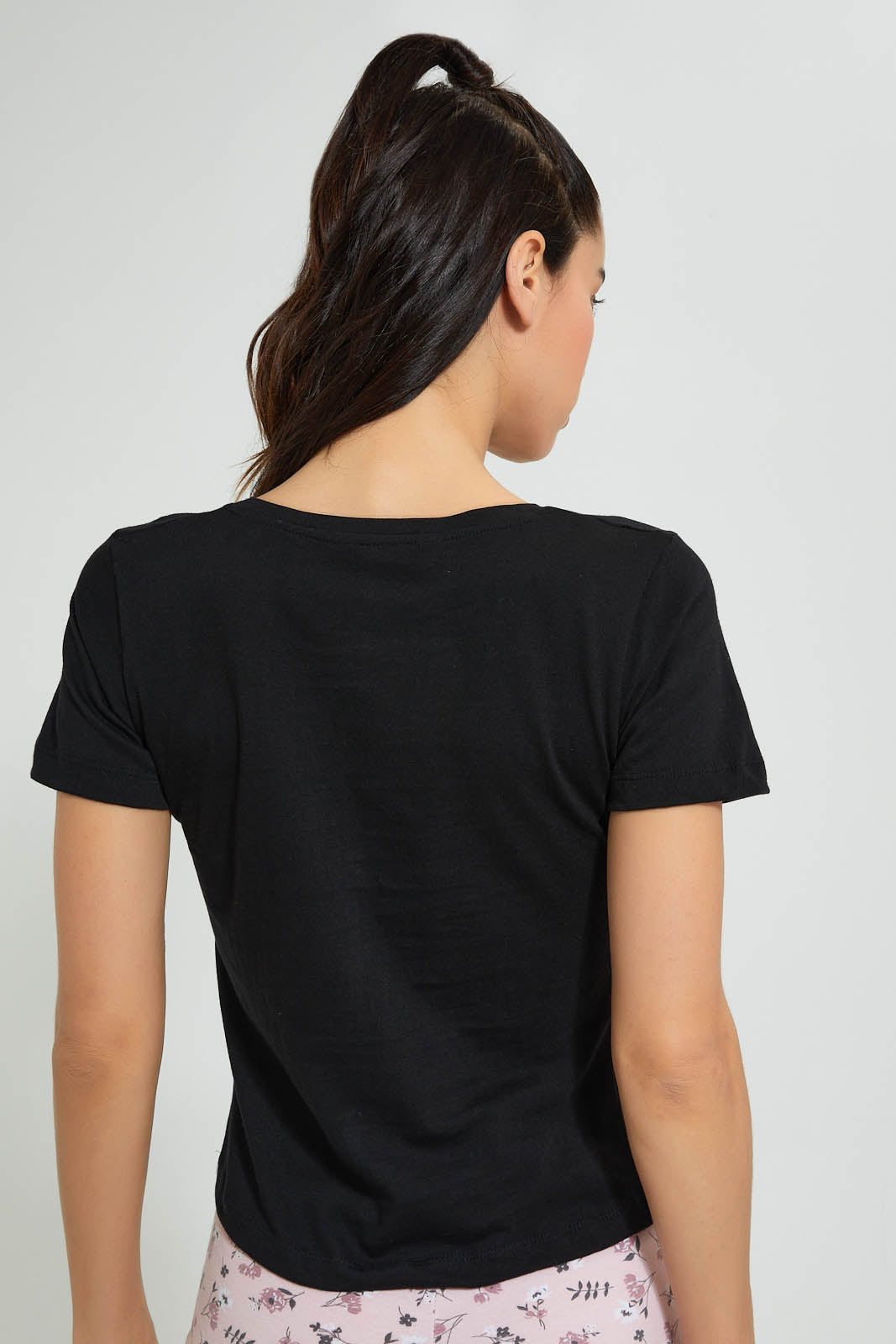 Redtag-White-Plain-Short-Sleeve-V-Neck-T-Shirt-Active-Tees-Women's-