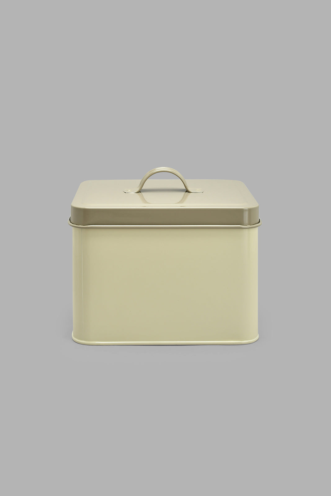 Redtag-Beige-Square-Cake-Canister-Canisters-And-Jars-Home-Dining-