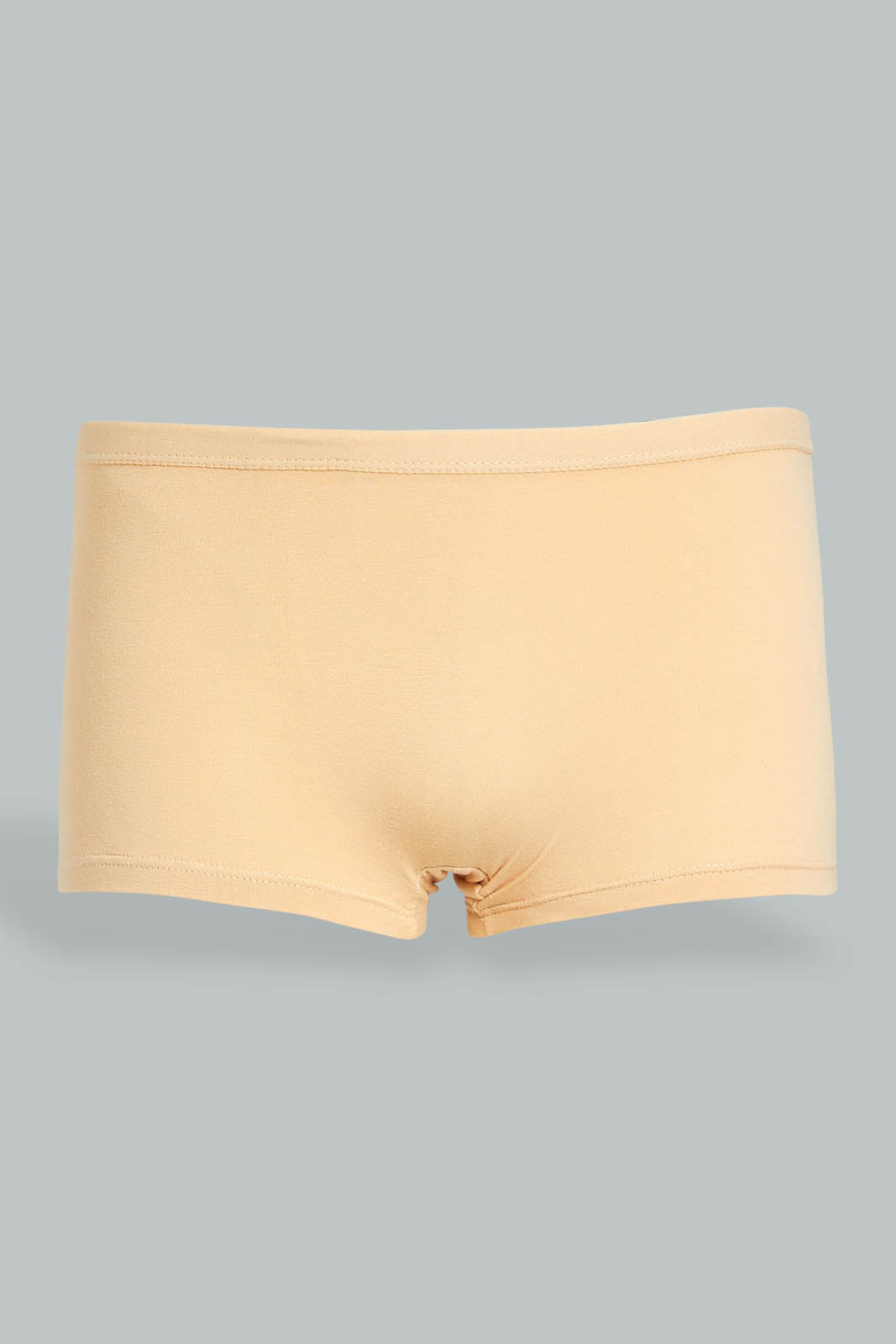 Senior Girls White And Beige Boyleg Brief (Pack of 2)