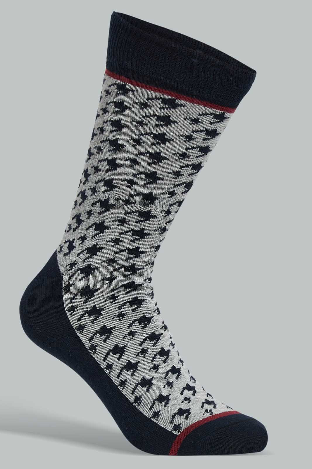 Redtag-Assorted-Colors-3Pk-Men'S-Formal-Socks-Mid-Length-Socks-Men's-