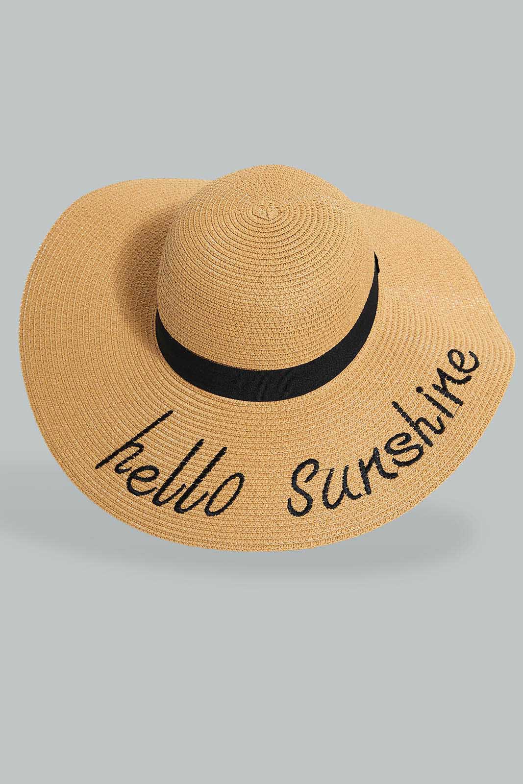 Redtag-Beige-Printed-Embellished-Hat-Hats-Women-