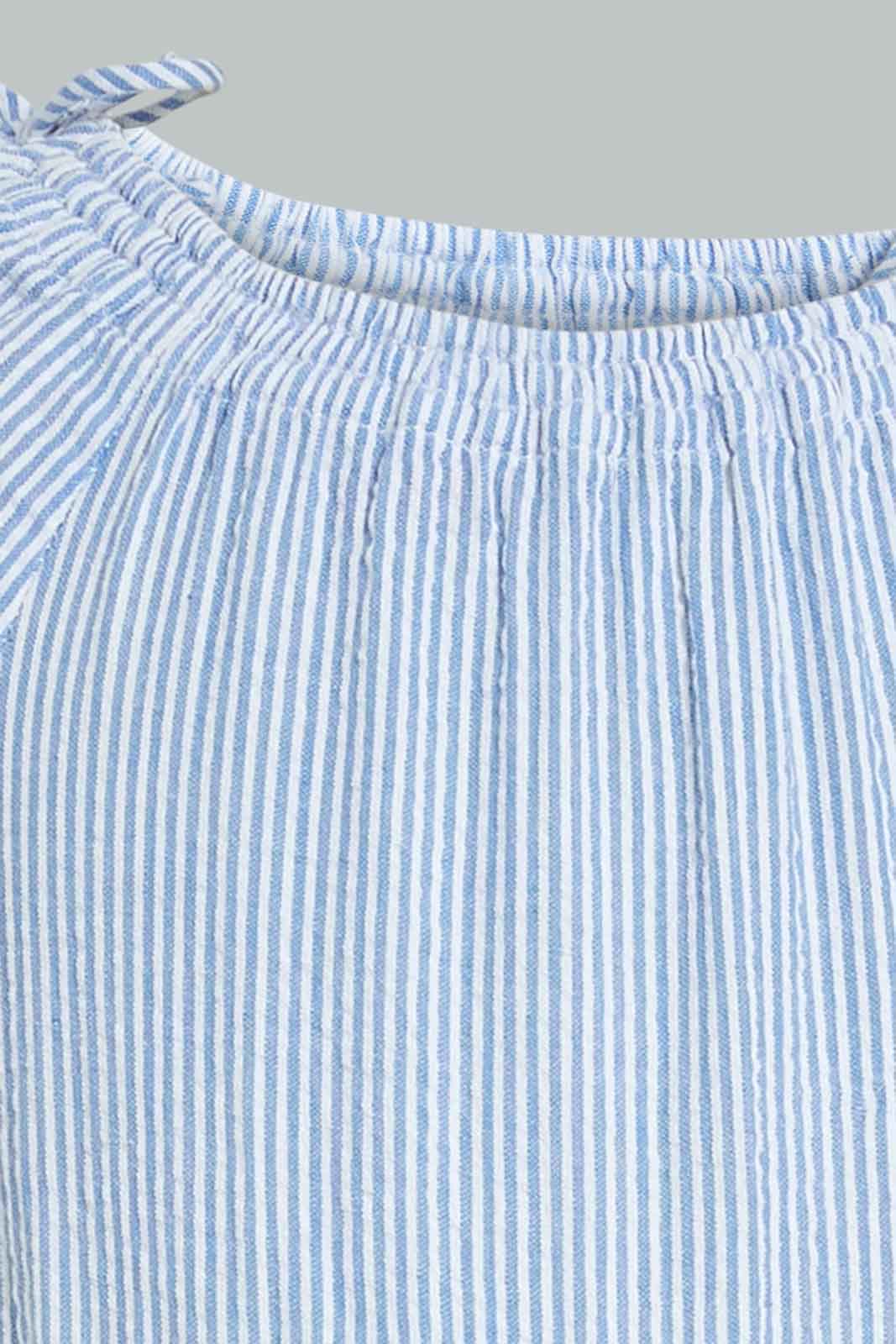 Redtag-Blue-Long-Sleeve-Ruffle-Shoulder-Playsuit-Colour:Blue,-Filter:Infant-Girls-(3-to-24-Mths),-Infant-Girls-Jumpsuits,-New-In,-New-In-ING,-Non-Sale,-S22B,-Section:Kidswear-Infant-Girls-3 to 24 Months