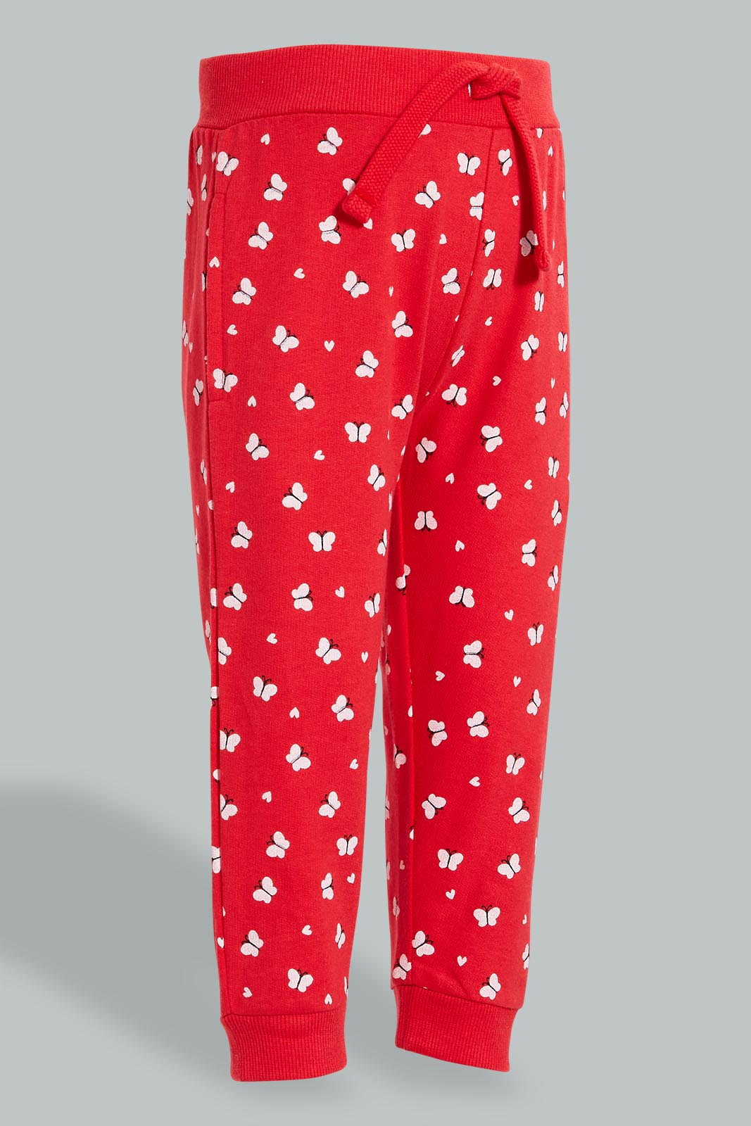 Redtag-Coral-Placement-Print-Trackpant-Joggers-Infant-Girls-3 to 24 Months